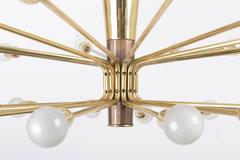 Rare & Large 32 Arm Modernist Brass Chandelier by Kalmar Austria