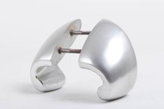 Poignées de porte à aile géante originales en fonte d'aluminium Auböck, vers 1950-60
