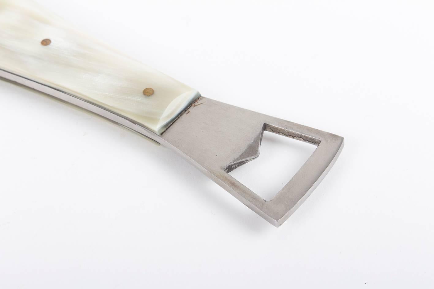 Mid-20th Century Mint Auböck Fish Bottle Opener Made of Horn in Original Packaging