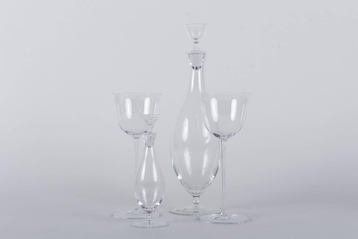 Art Deco Fantastic Set of Josef Hoffmann Glasses from the Patrician Series for Lobmeyr For Sale