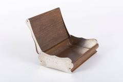 Early Curved Art Deco Cigar Dispenser by Carl Auböck Made of Cherrywood