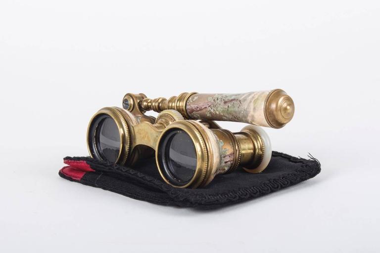 Lemaitre Paris French Opera Binocular Glasses Made of Gilt Bronze and
