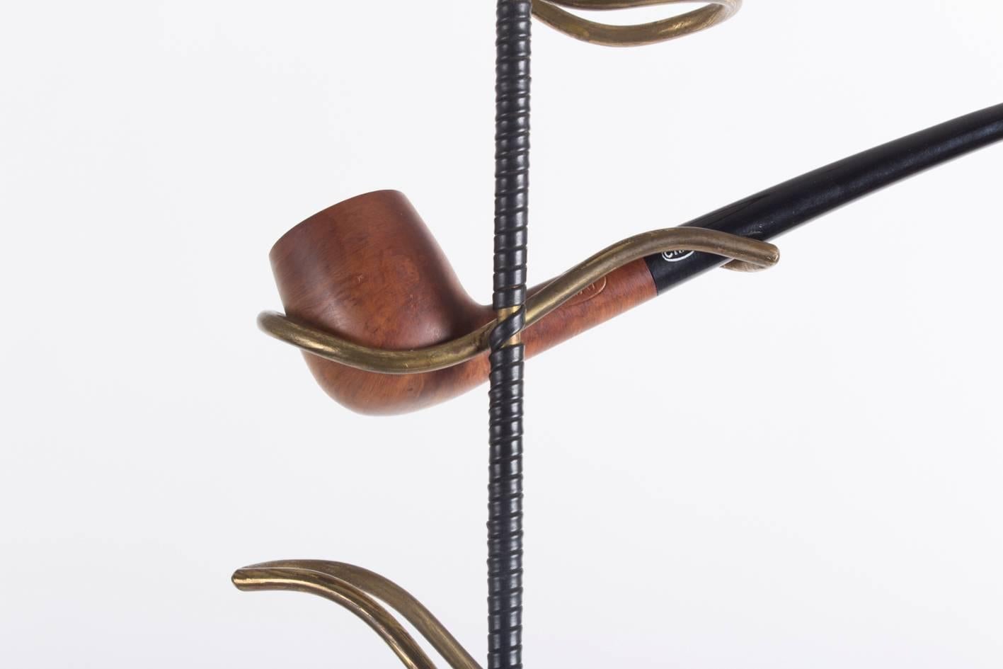 Mid-Century Modern Midcentury Pipe Holder in the Manner of Carl Auböck For Sale