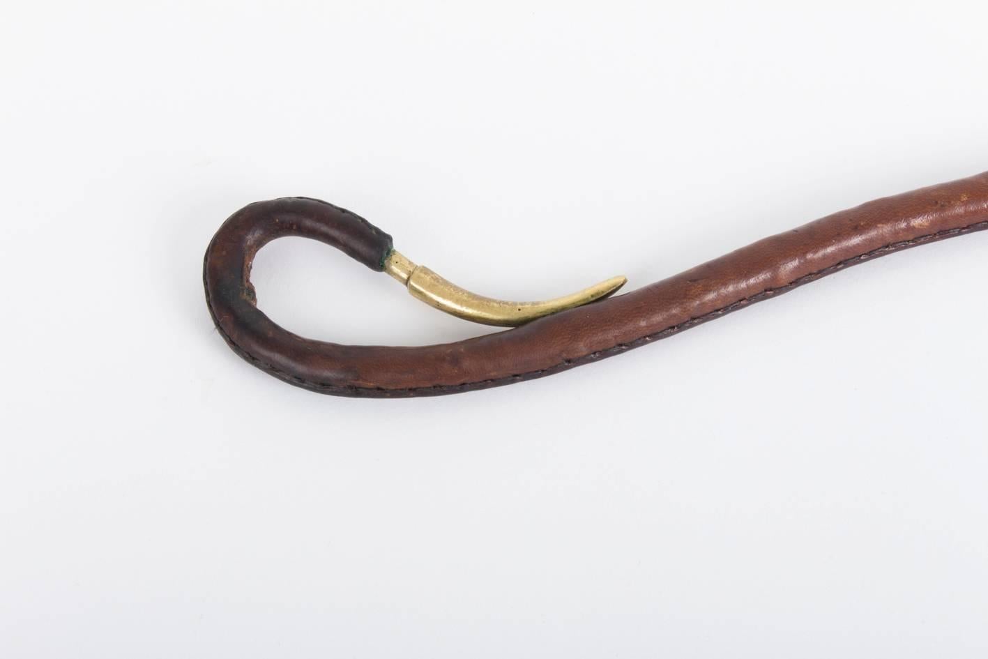 Absolutely Rare Mid-Century Massive Brass Auböck Shoehorn, Vienna, circa 1950s For Sale 1