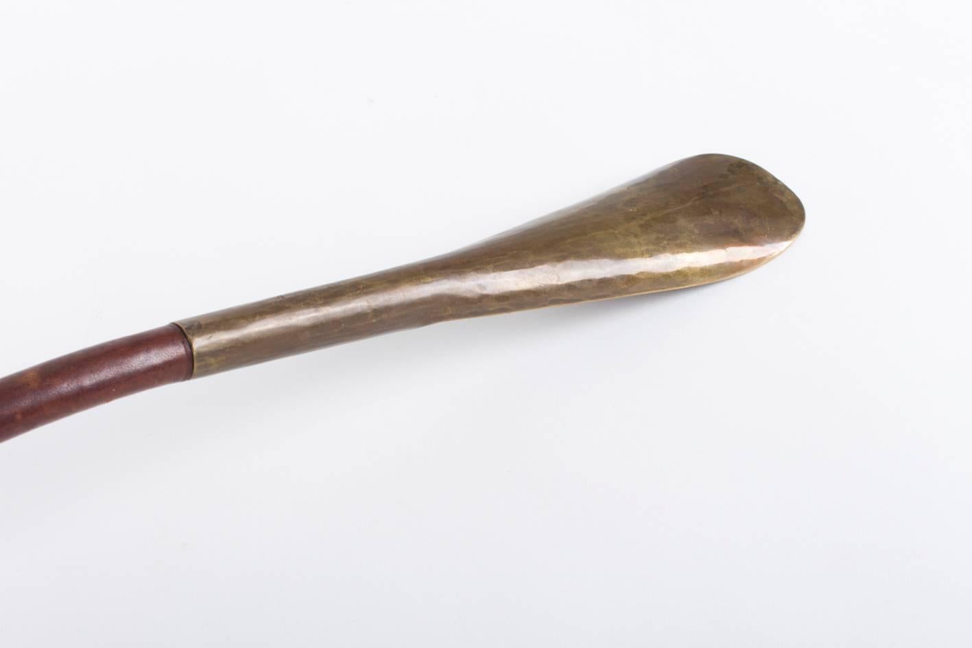 Absolutely Rare Mid-Century Massive Brass Auböck Shoehorn, Vienna, circa 1950s For Sale 4