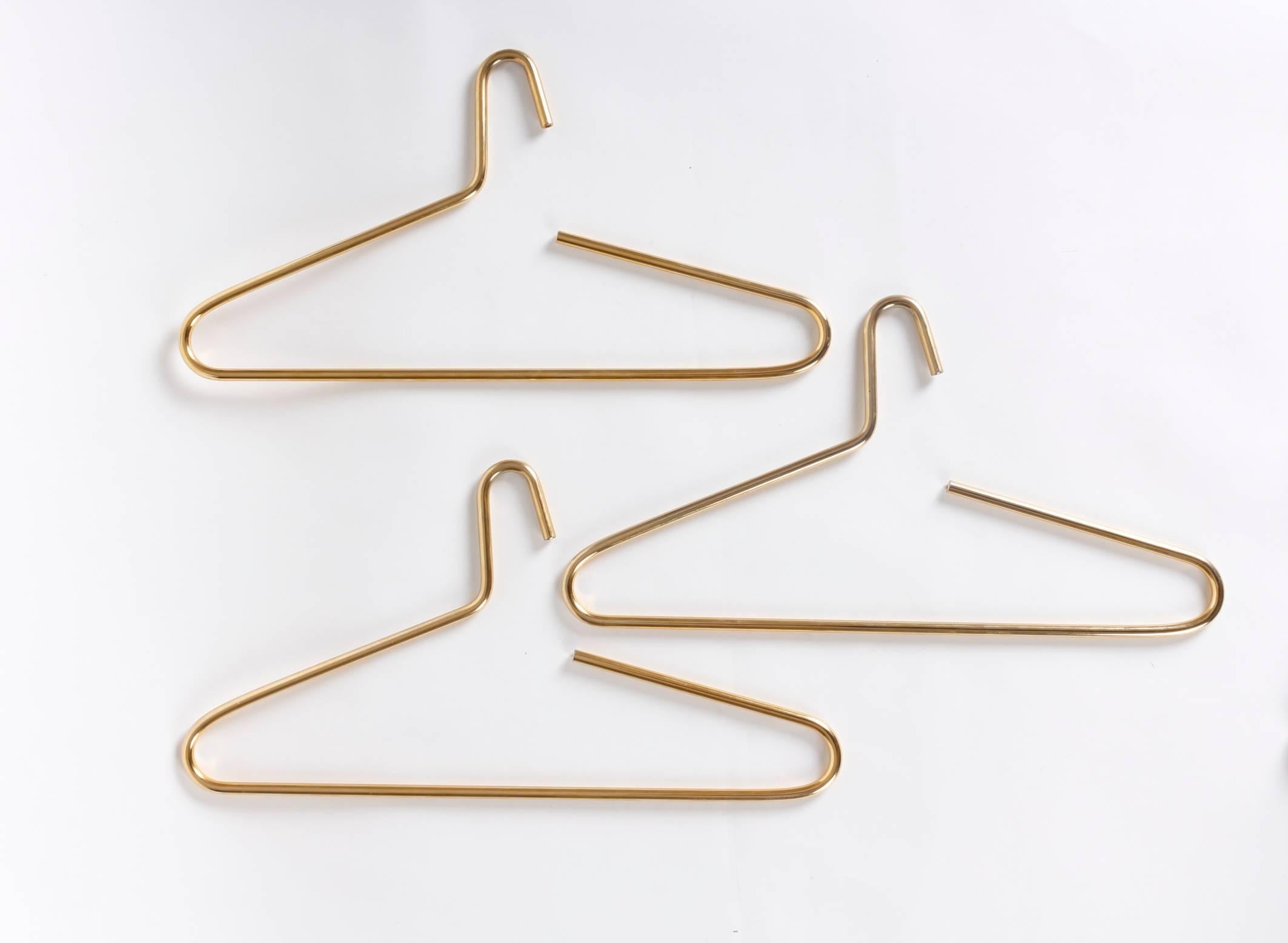Austrian Lovely Set of three Brass Auböck Hangers For Sale
