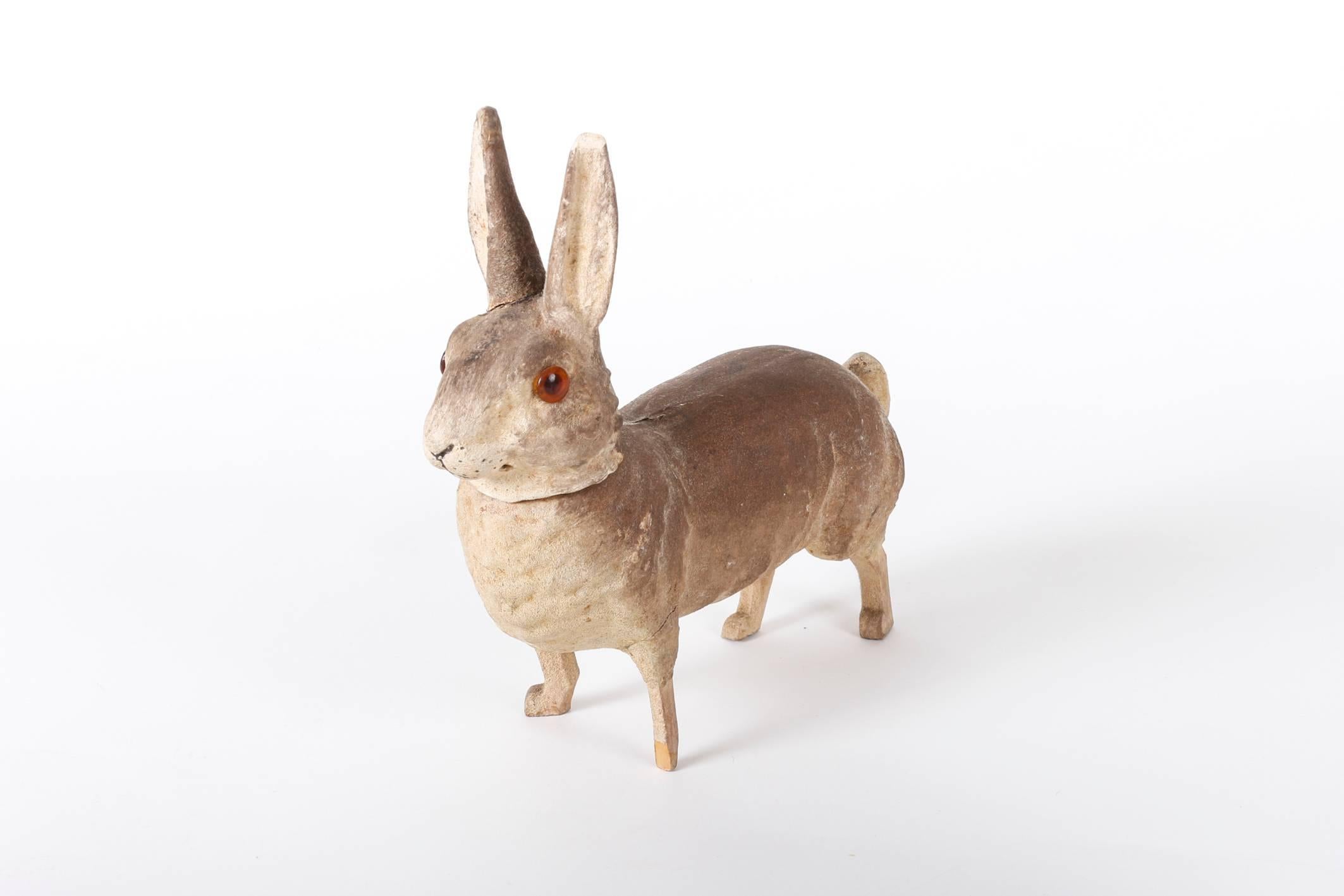 Late 19th Century Two Amazing German Rabbit Candy Containers for Easter, circa 1900