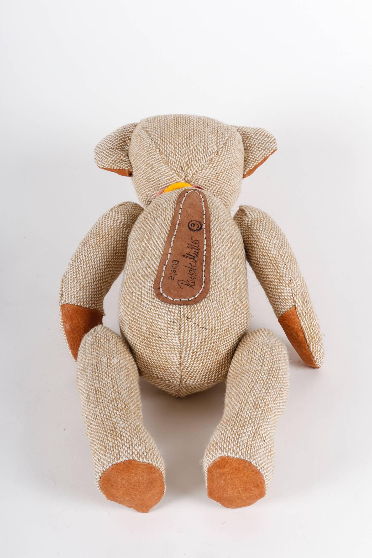 Leather Signed 'Therapeutic Toy' Buzz Bear by Renate MüLler For Sale
