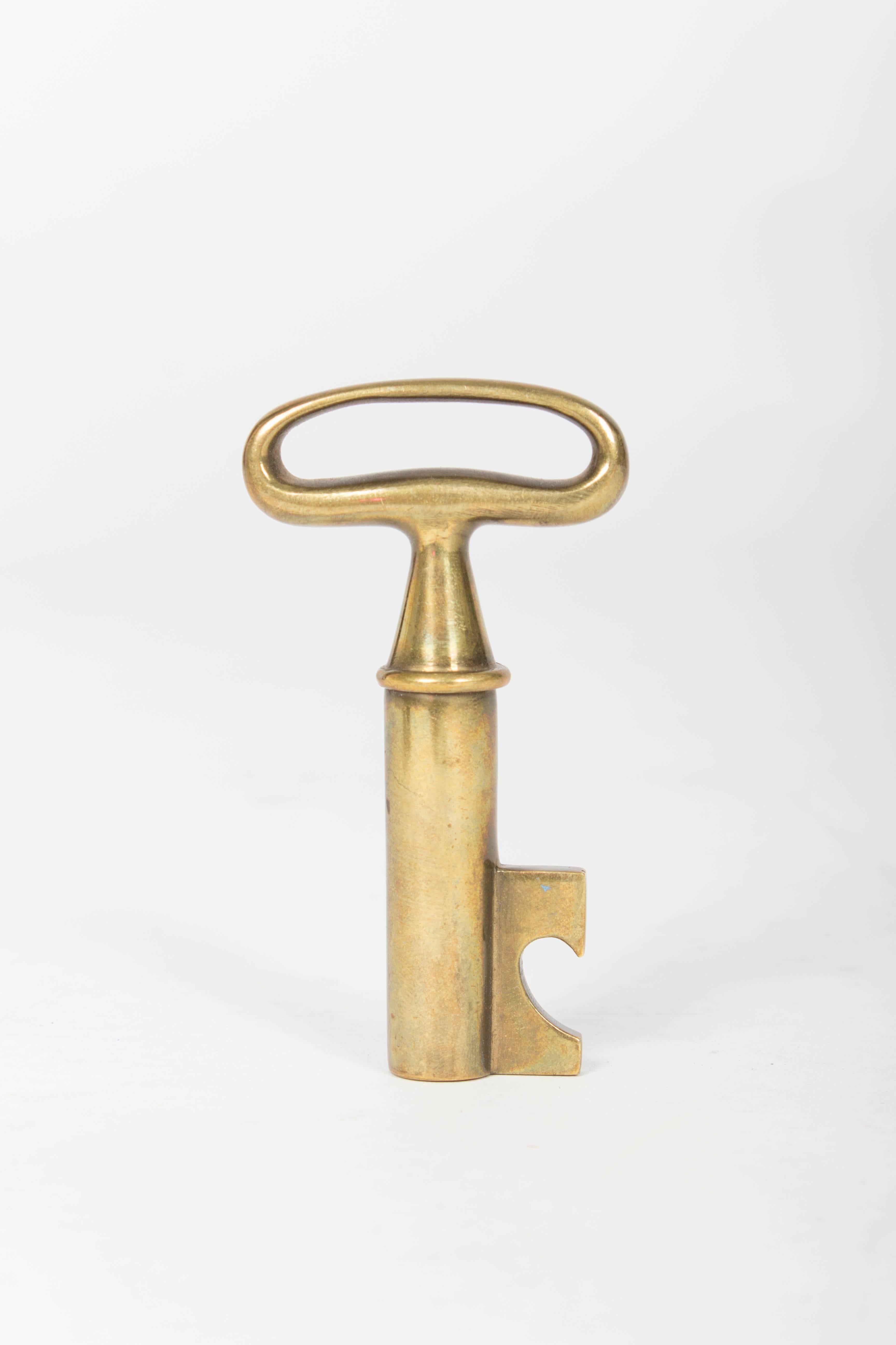 Mid-Century Modern Rare Baby Size Key Corkscrew, Signed Auböck, Vienna, 1950s