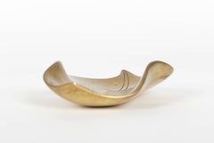 Rare Pre War Solid Brass Auböck Leaf Ashtray, Vienna, 1930s