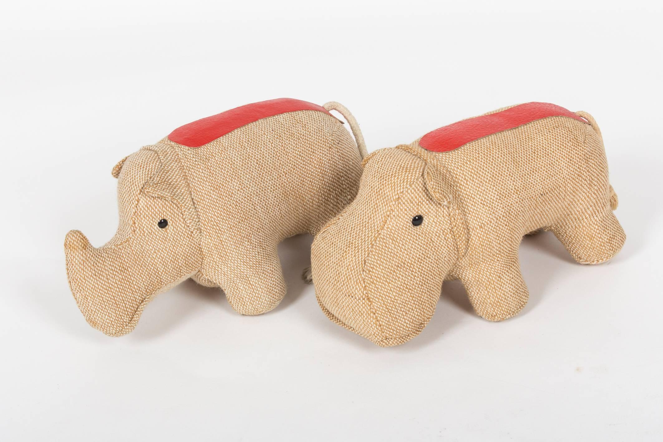 Other Cute Pair of 'Therapeutic Toys' by Renate Müller, Hippo and Rhino For Sale