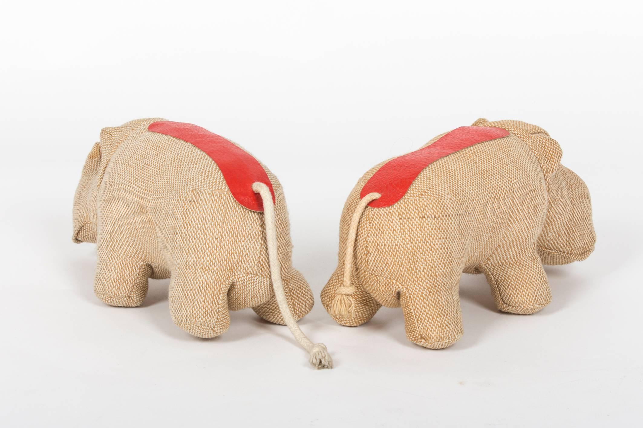 German Cute Pair of 'Therapeutic Toys' by Renate Müller, Hippo and Rhino For Sale