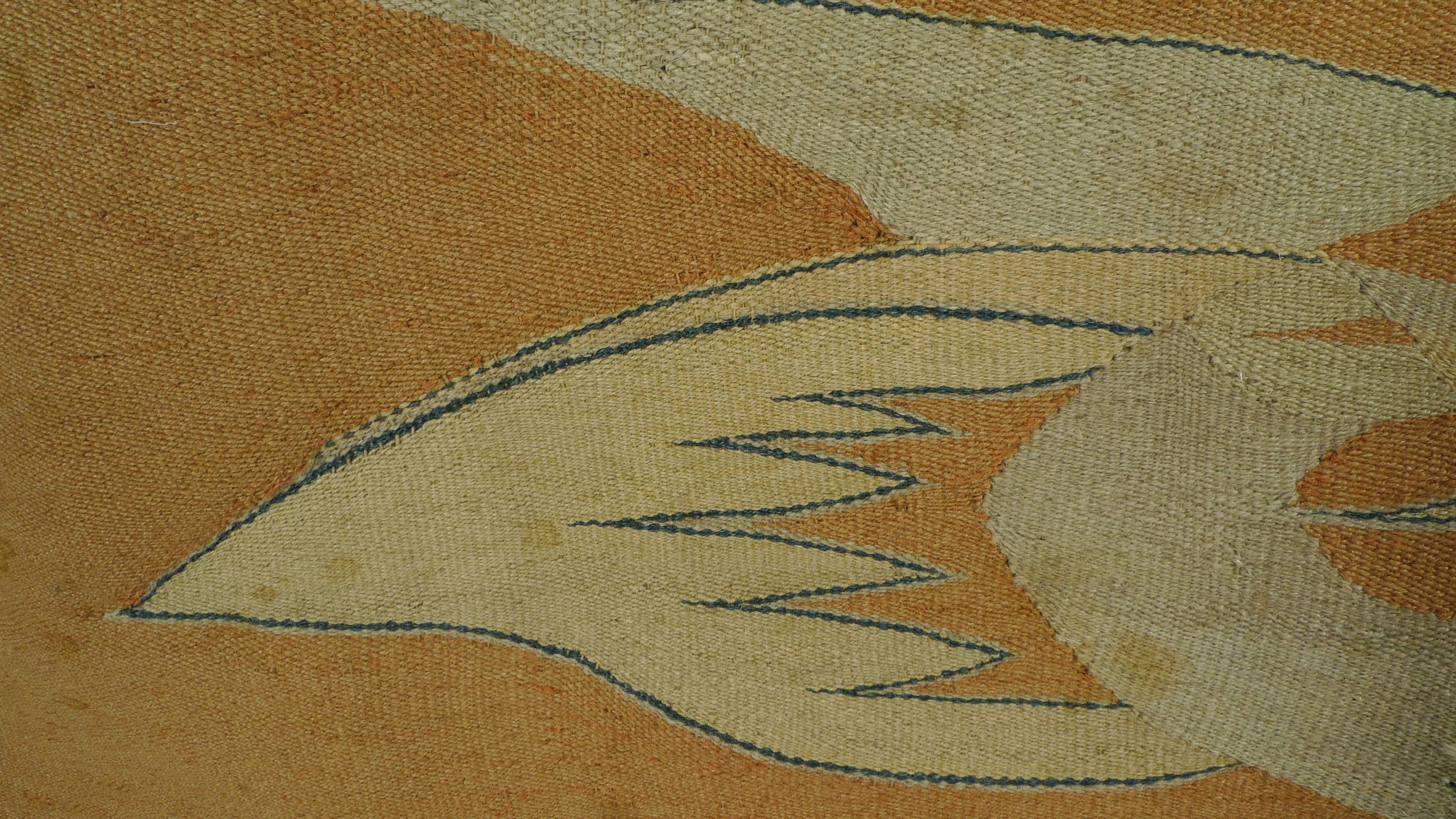 19th Century Mongolian Kilim with Phoenix or Fenghuang Birds  1