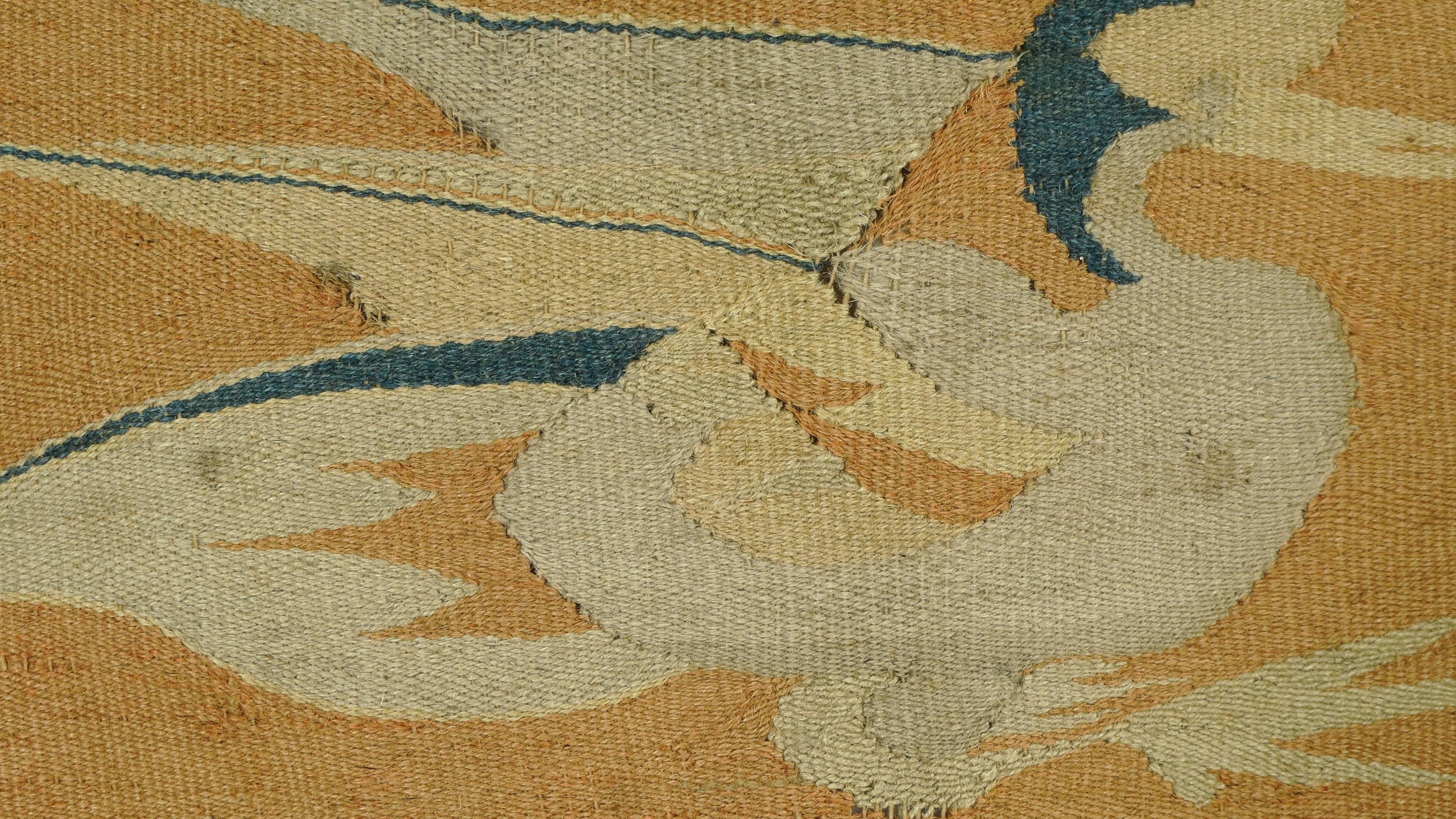 19th Century Mongolian Kilim with Phoenix or Fenghuang Birds  3