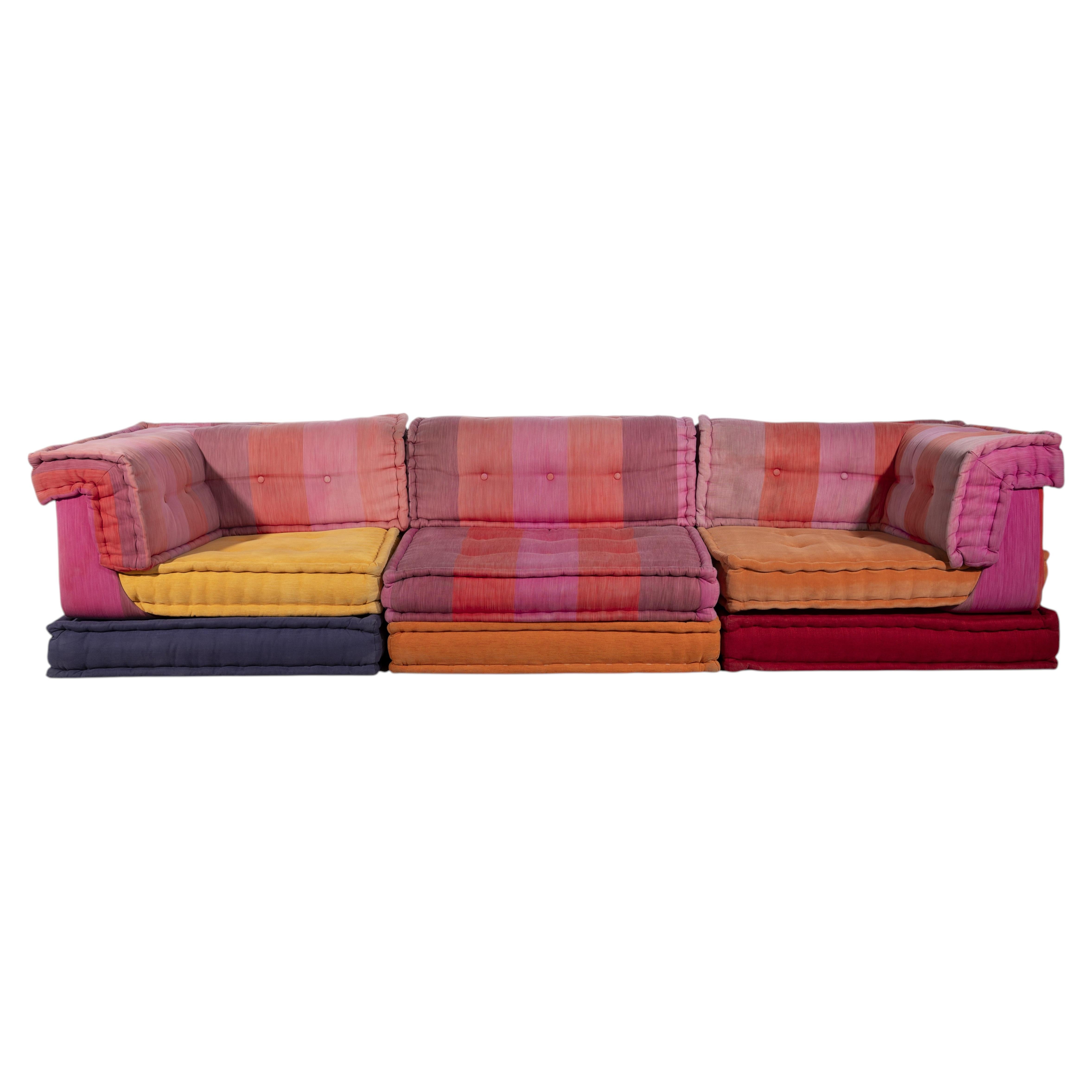 Roche Bobois Mah Jong Modular Sofa by Hans Hopfer in Kenzo Takada Fabric, 9 pcs For Sale