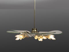 Rare Mid-Century Modern Pietro Chiesa Chandelier for Fontana Arte, 1950s