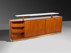 Rare Italian Freestanding Room Divider Sideboard by Melchiorre Bega, 1950s