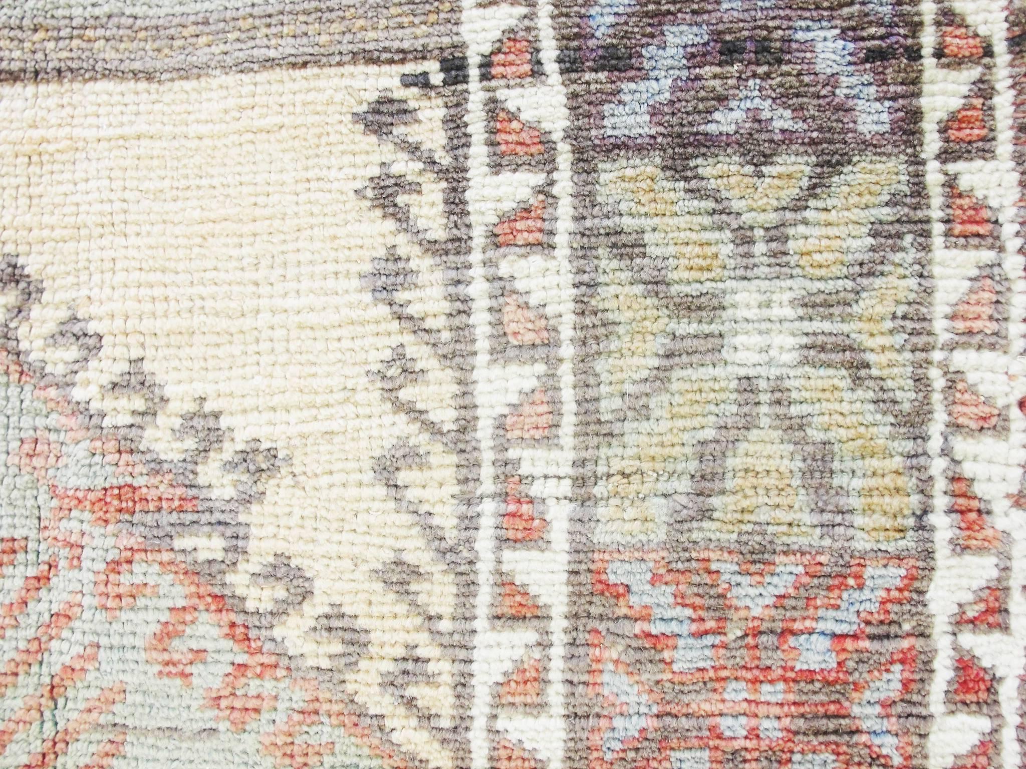 Early 20th Century Antique Turkish Oushak Gallery/Runner Carpet, 5'4