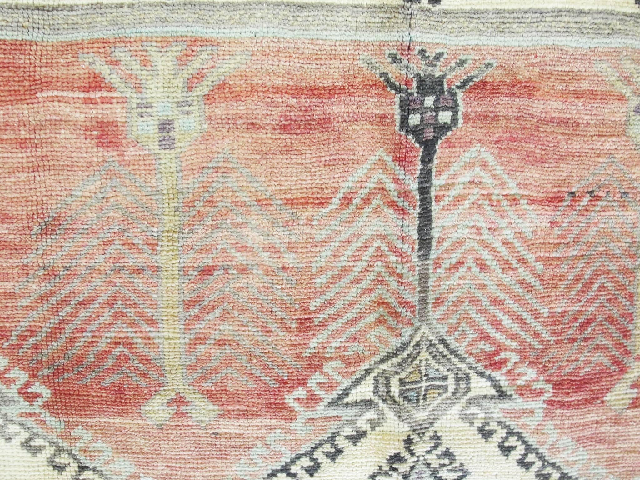 Antiker türkischer Oushak-Galerie/Läufer-Teppich, 1,64 m x 3,05 m (Wolle) im Angebot