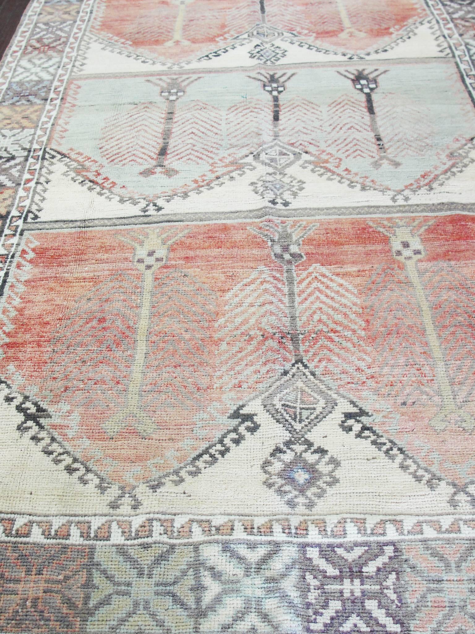 Antique Turkish Oushak Gallery/Runner Carpet, 5'4