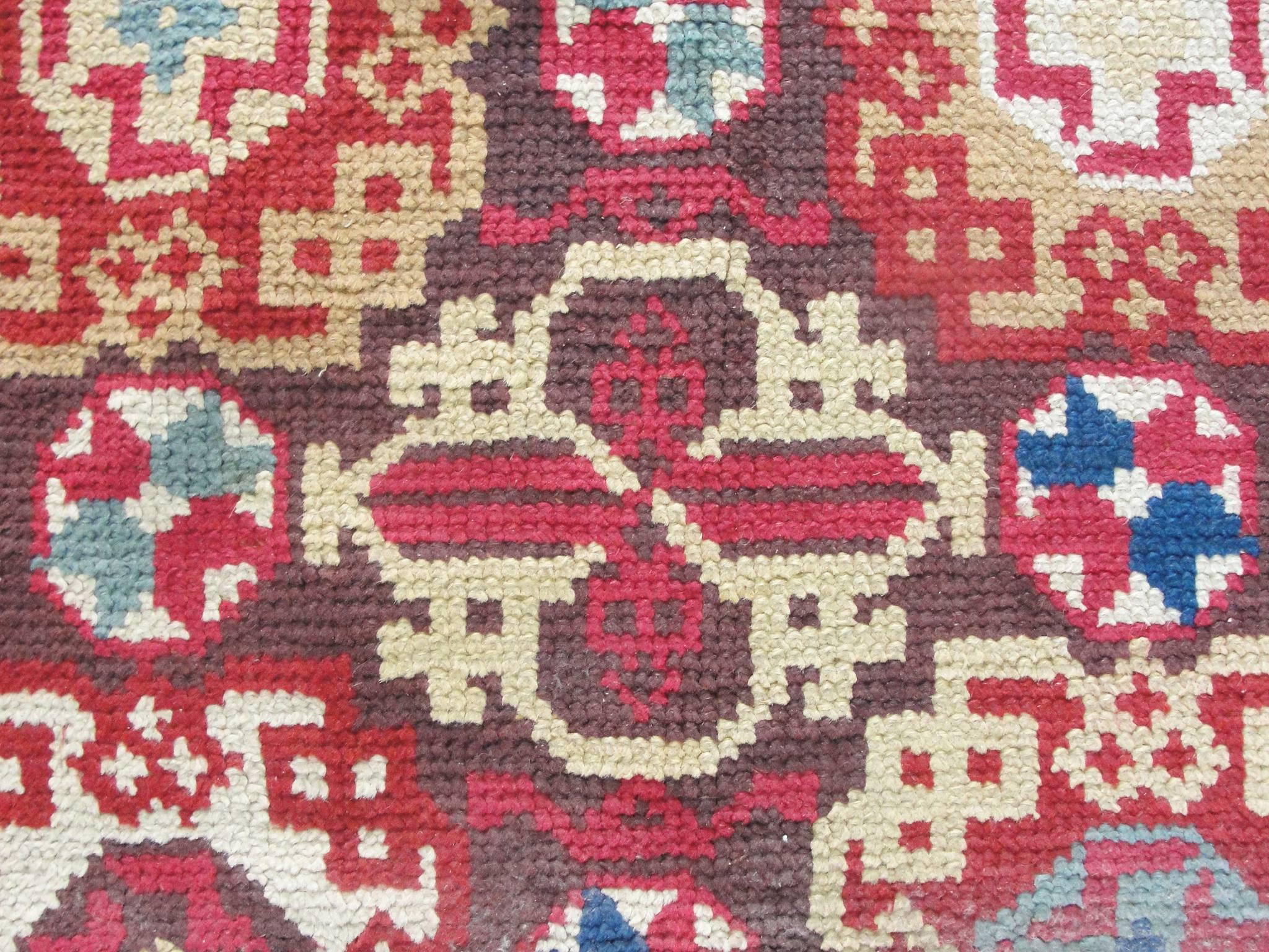 Wool Antique Savoriness English Carpet, 8' x 11' For Sale