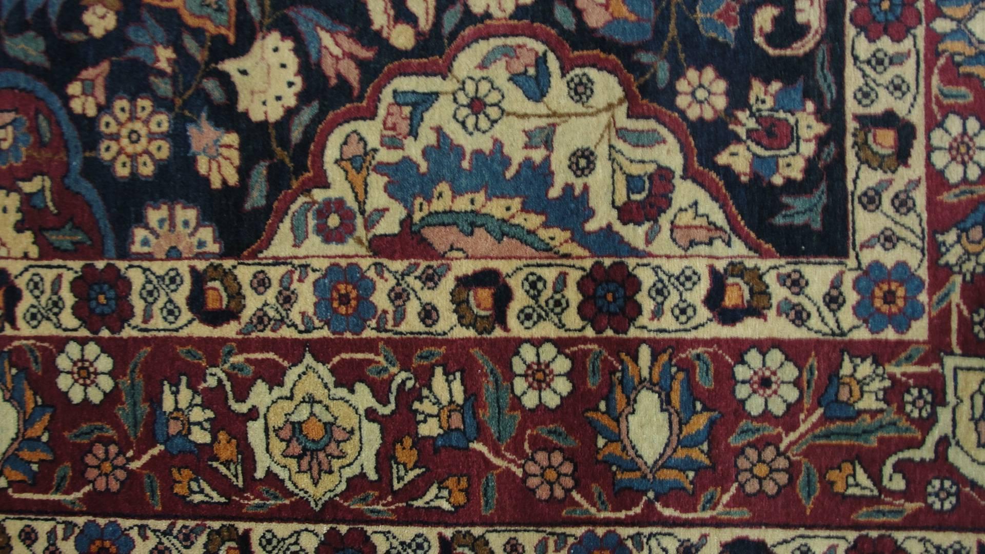 Antique Persian Tabriz Carpet, 4'6