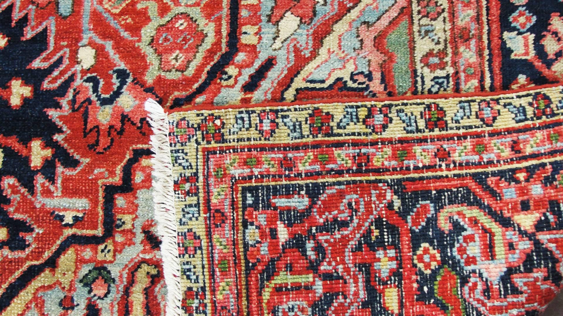 Heriz Serapi Amazing Antique Persian Heriz Carpet