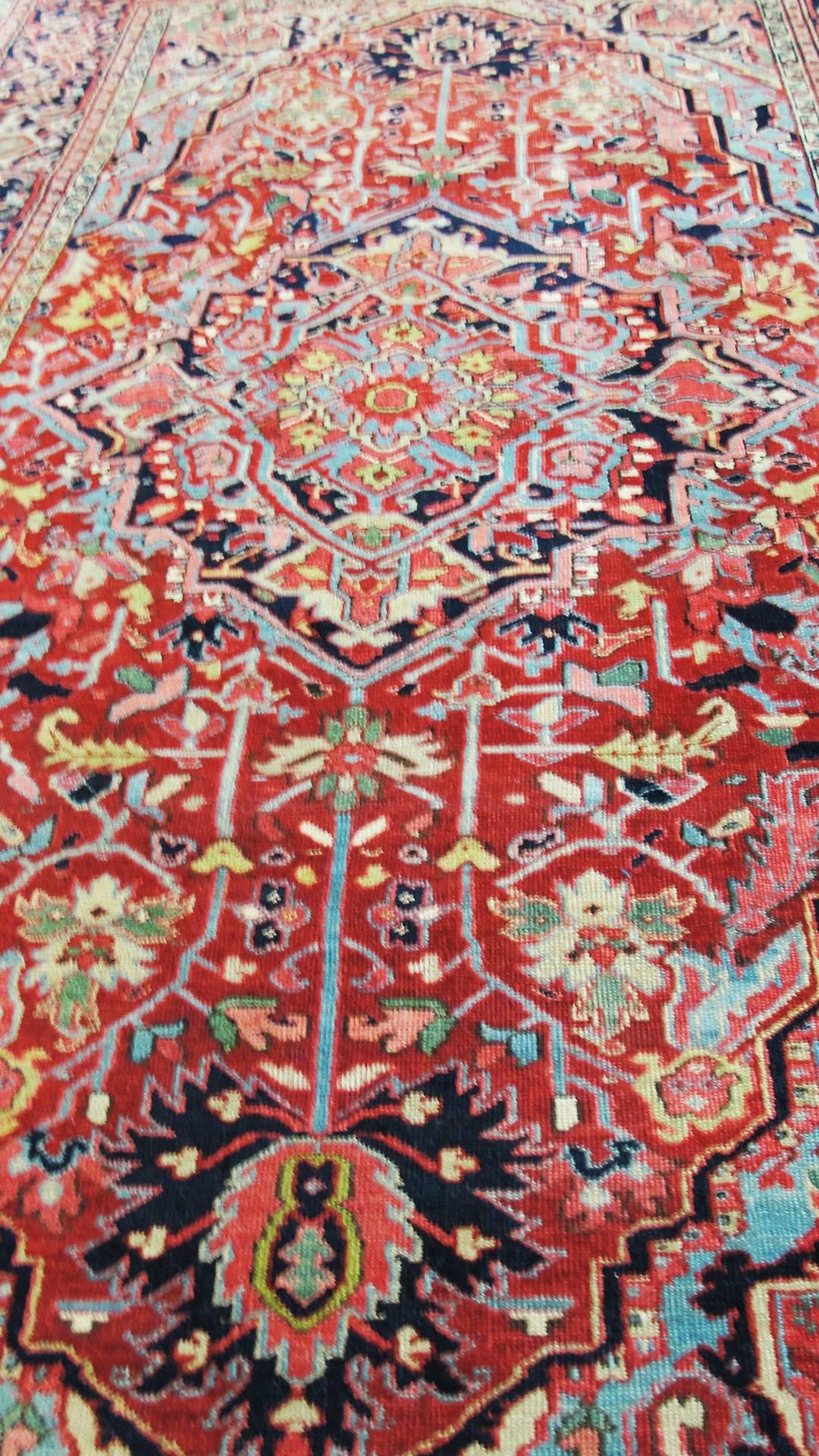 Amazing Antique Persian Heriz Carpet 2