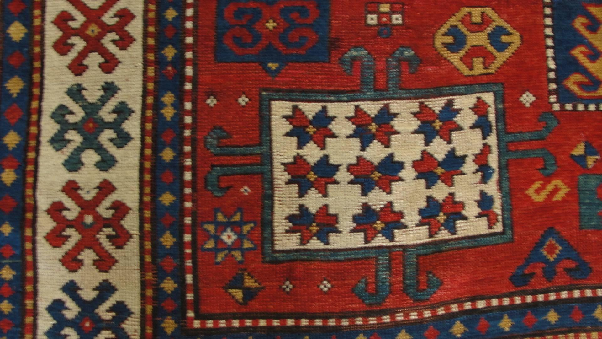 Caucasian Antique Karachop Kazak Rug, 5'6