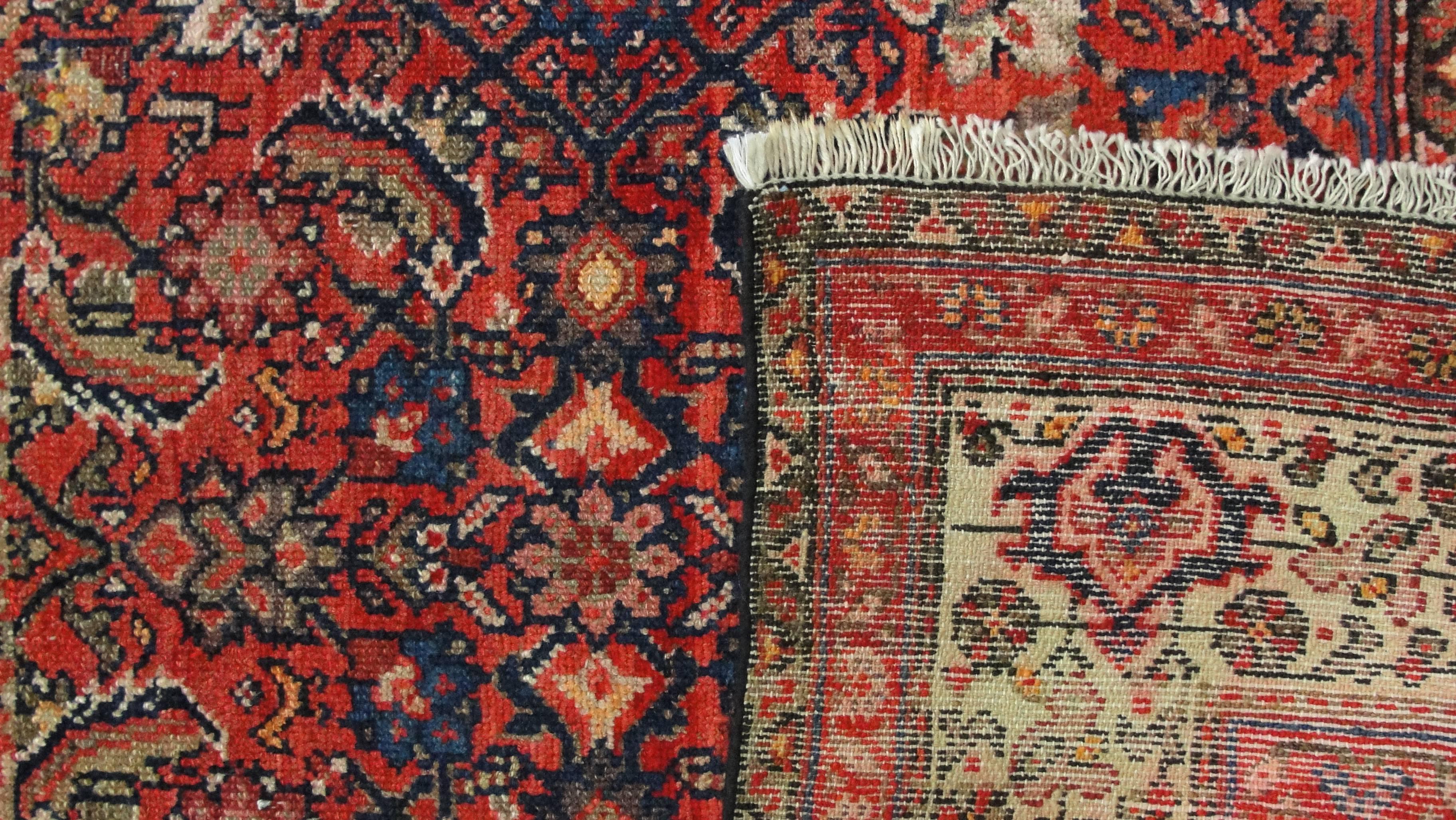 Tribal Antique Persian Malayer Gallery Carpet For Sale