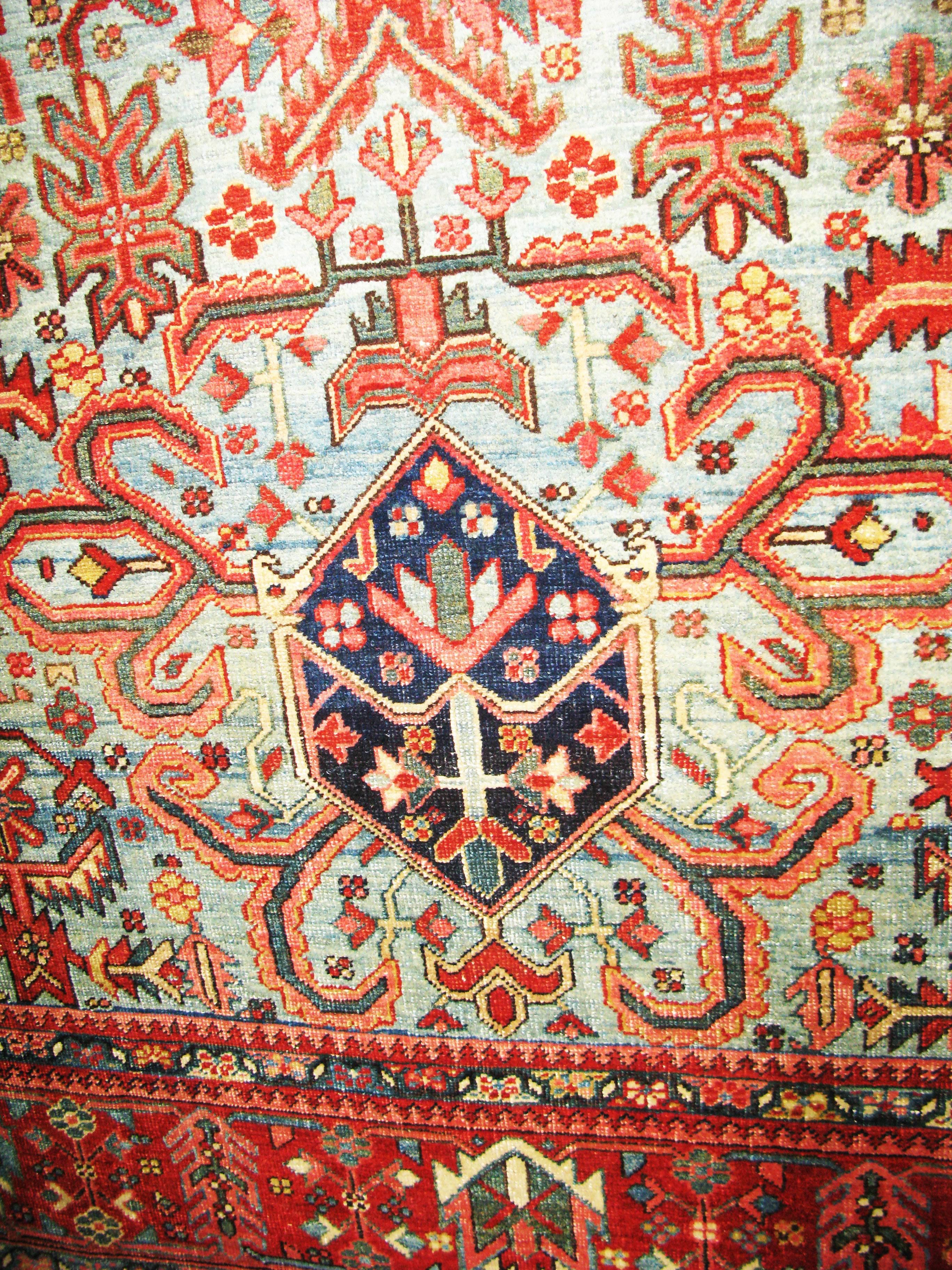 Hand-Woven  Antique Persian Heriz/ Serapi Carpet  For Sale