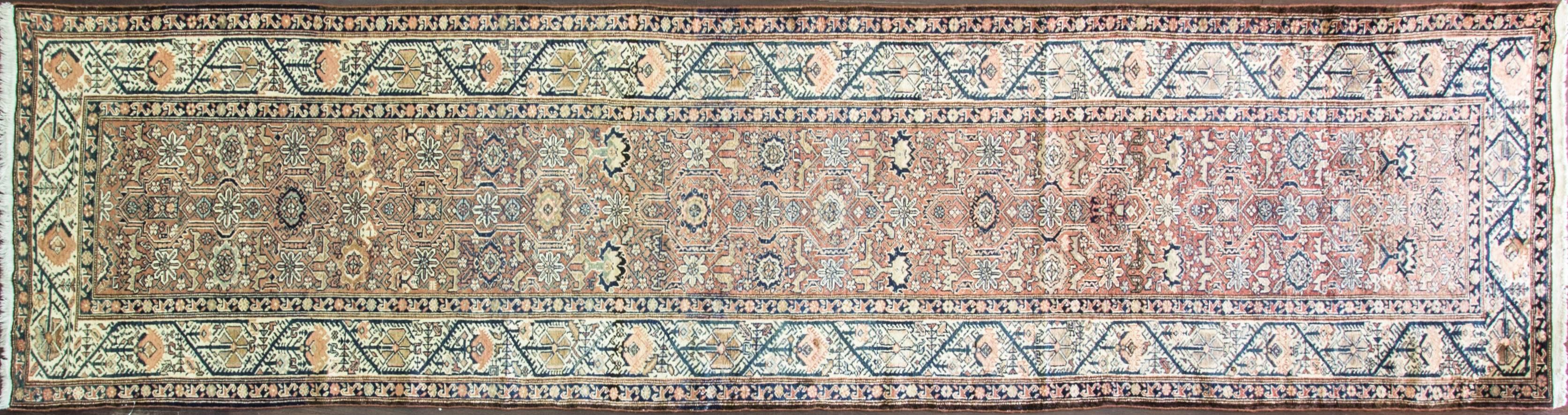 Hand-Woven Antique Persian Malayer Runner, Free Shipping