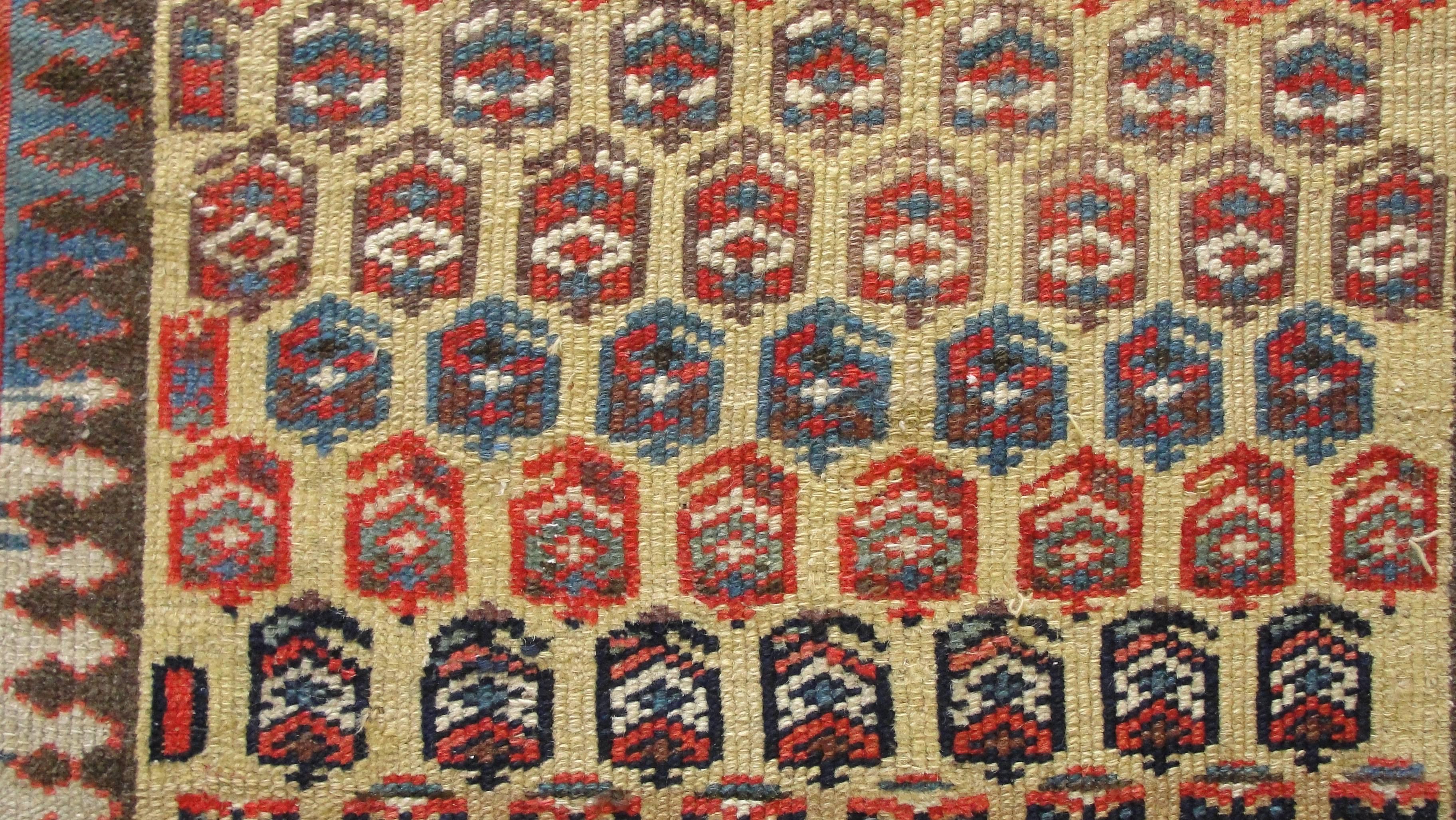 Hand-Woven Antique Shirvan Caucasian/Kazak Runner, 3'6