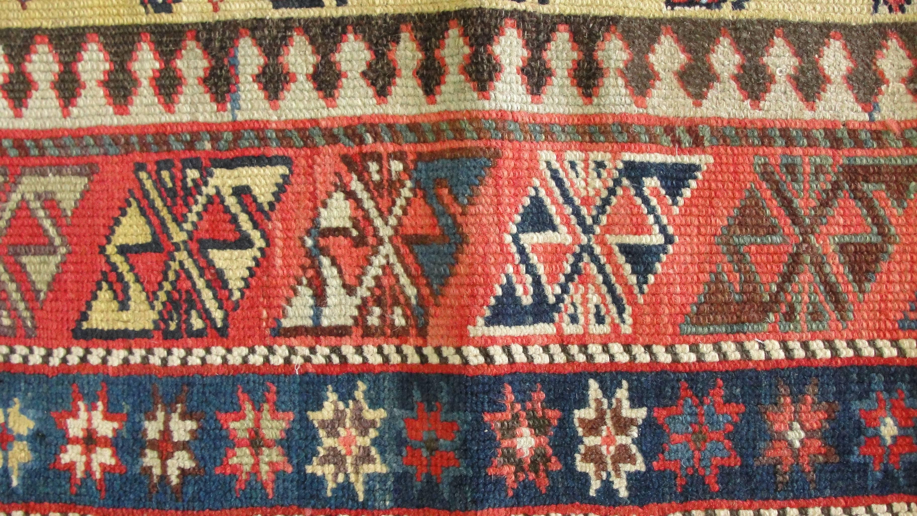 Antique Shirvan Caucasian/Kazak Runner, 3'6