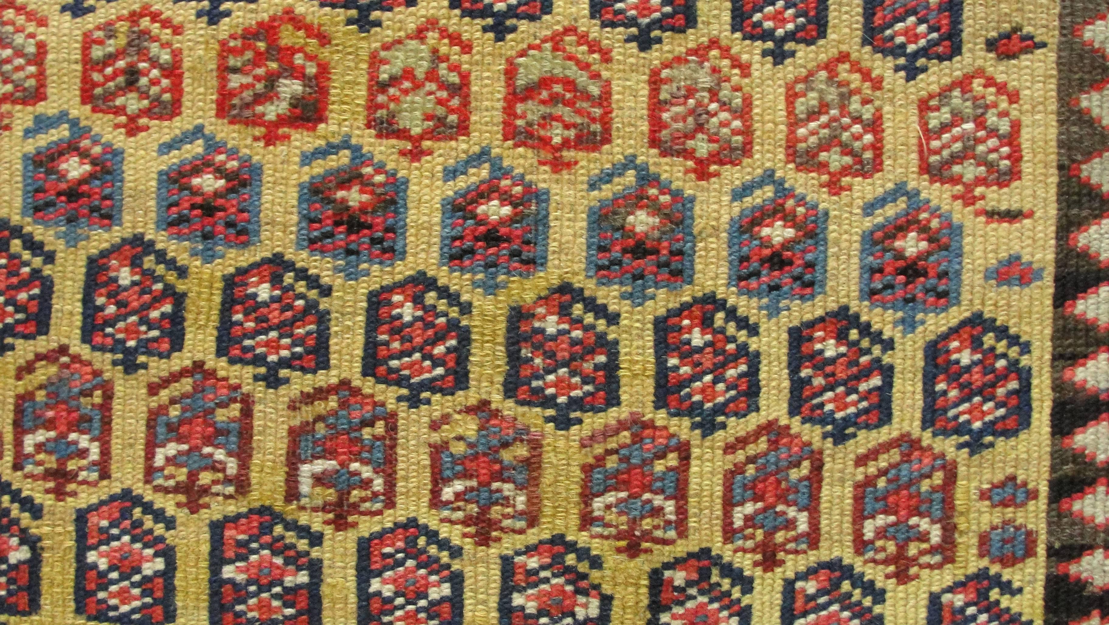 19th Century Antique Shirvan Caucasian/Kazak Runner, 3'6