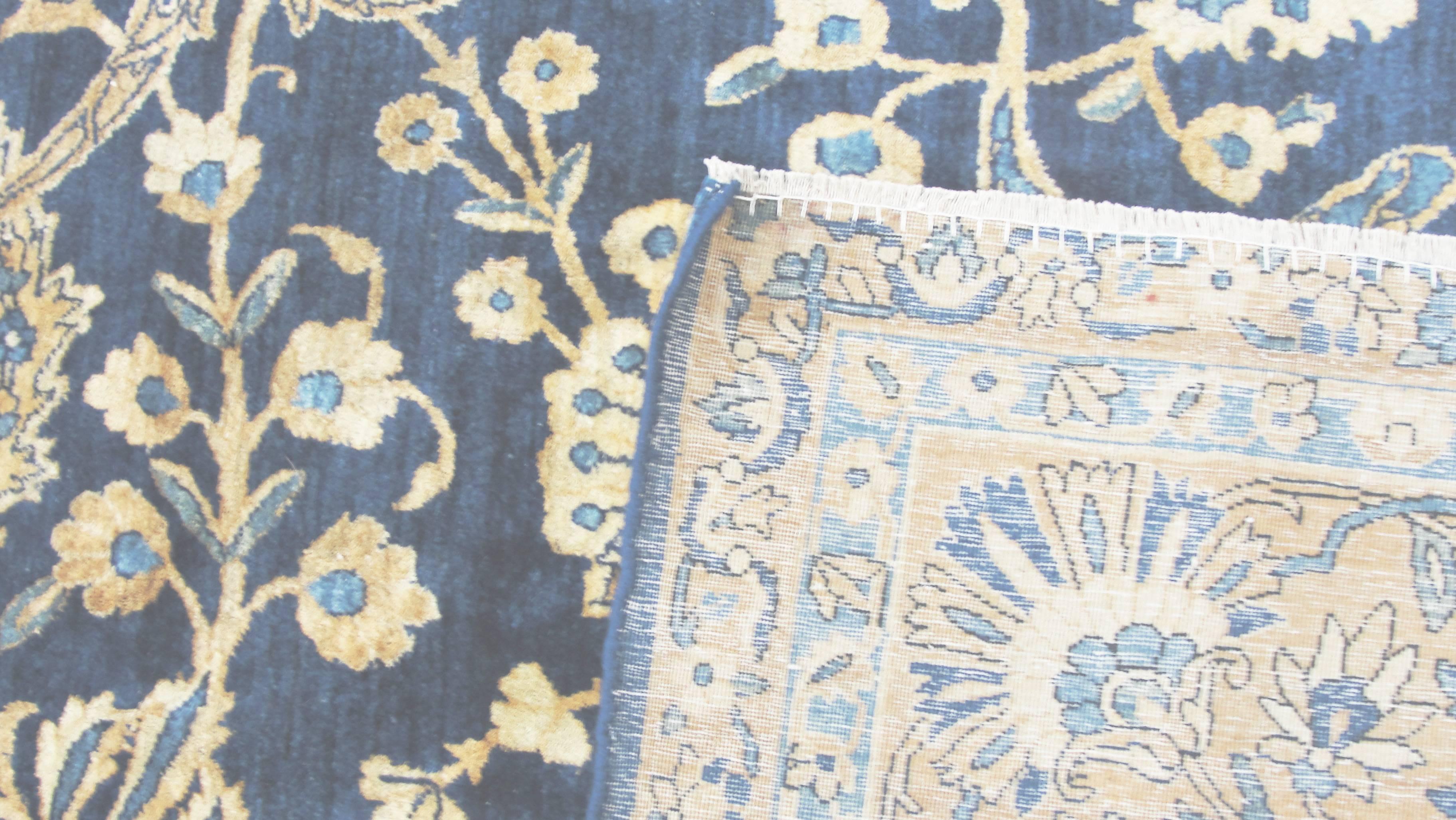 Kirman Antique Persian Laver Kerman Carpet, 8'5