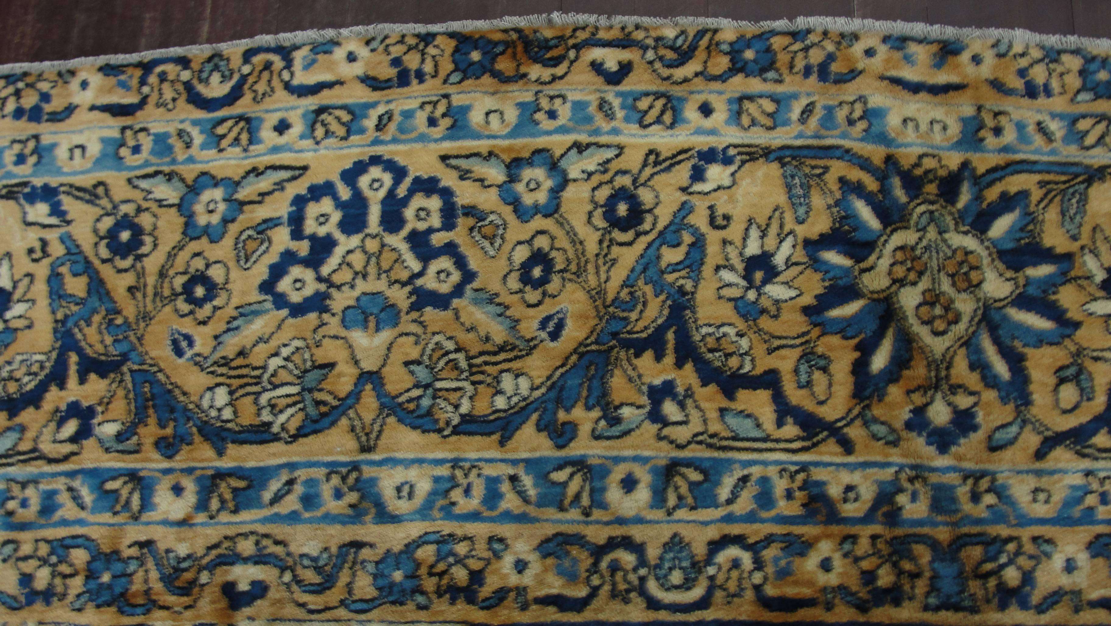 20th Century Antique Persian Laver Kerman Carpet, 8'5