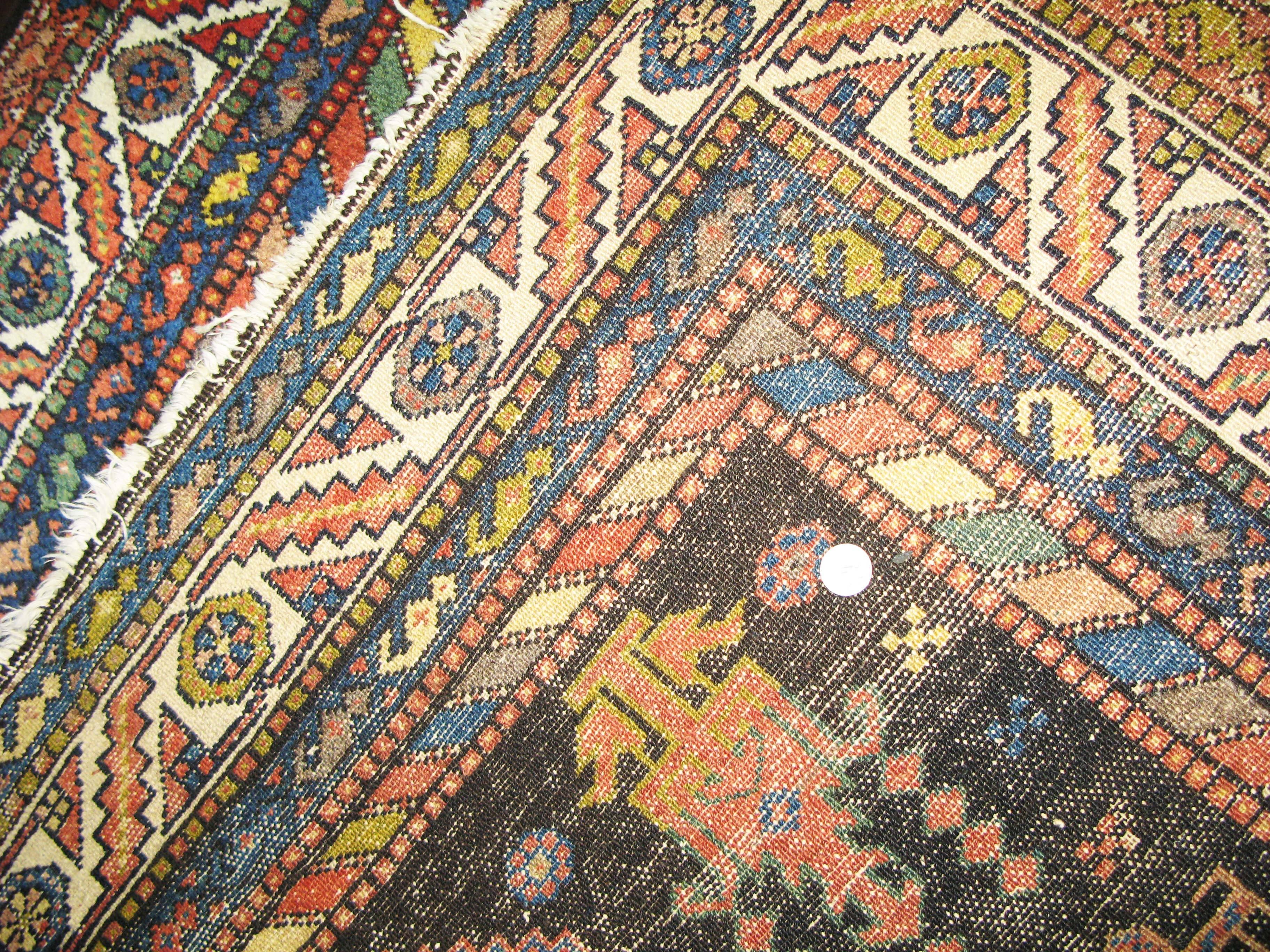 Tribal Antique Persian Bakhtiari, Gallery size Runner For Sale