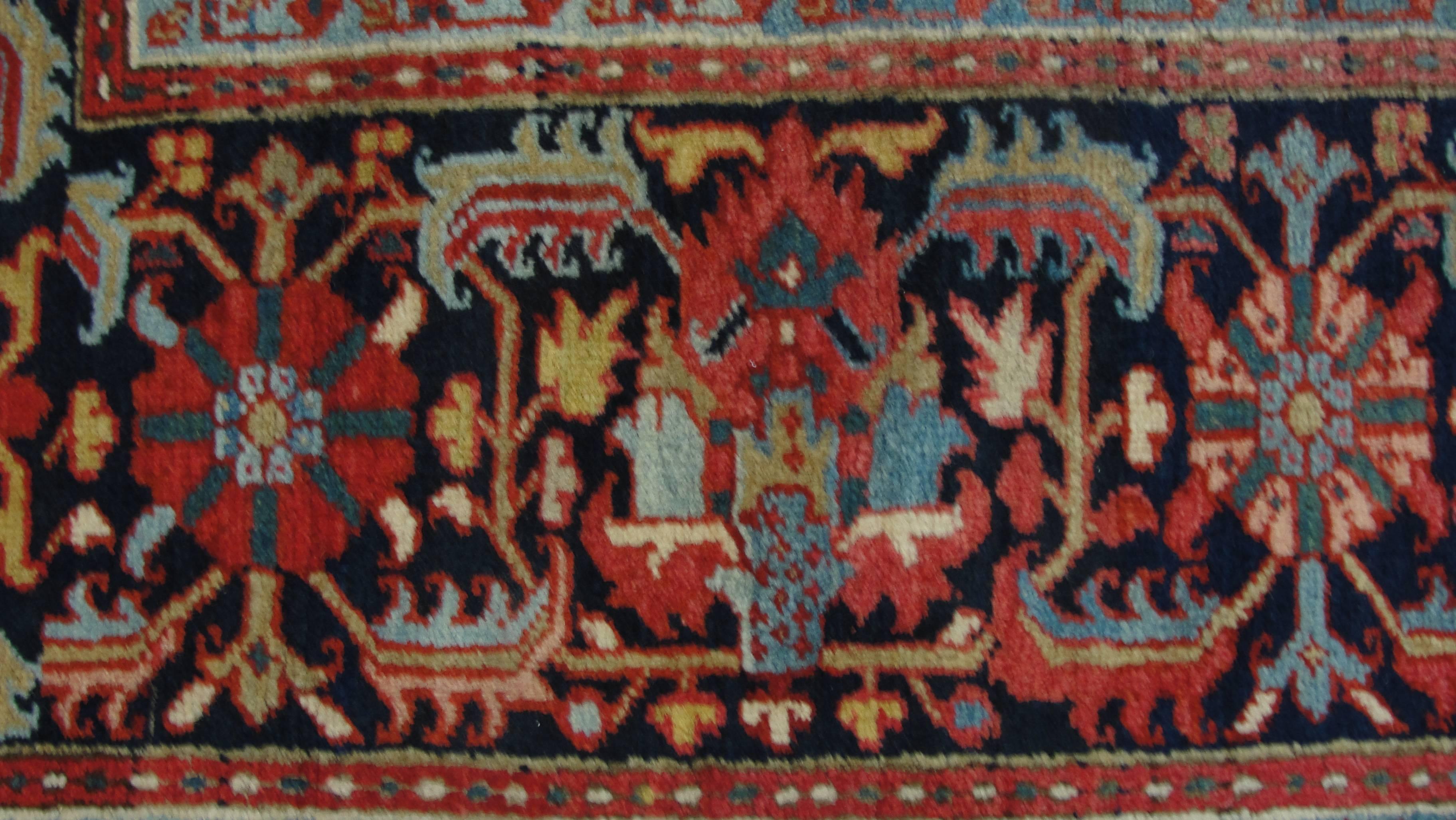 20th Century Antique Persian Heriz Carpet, 9'3