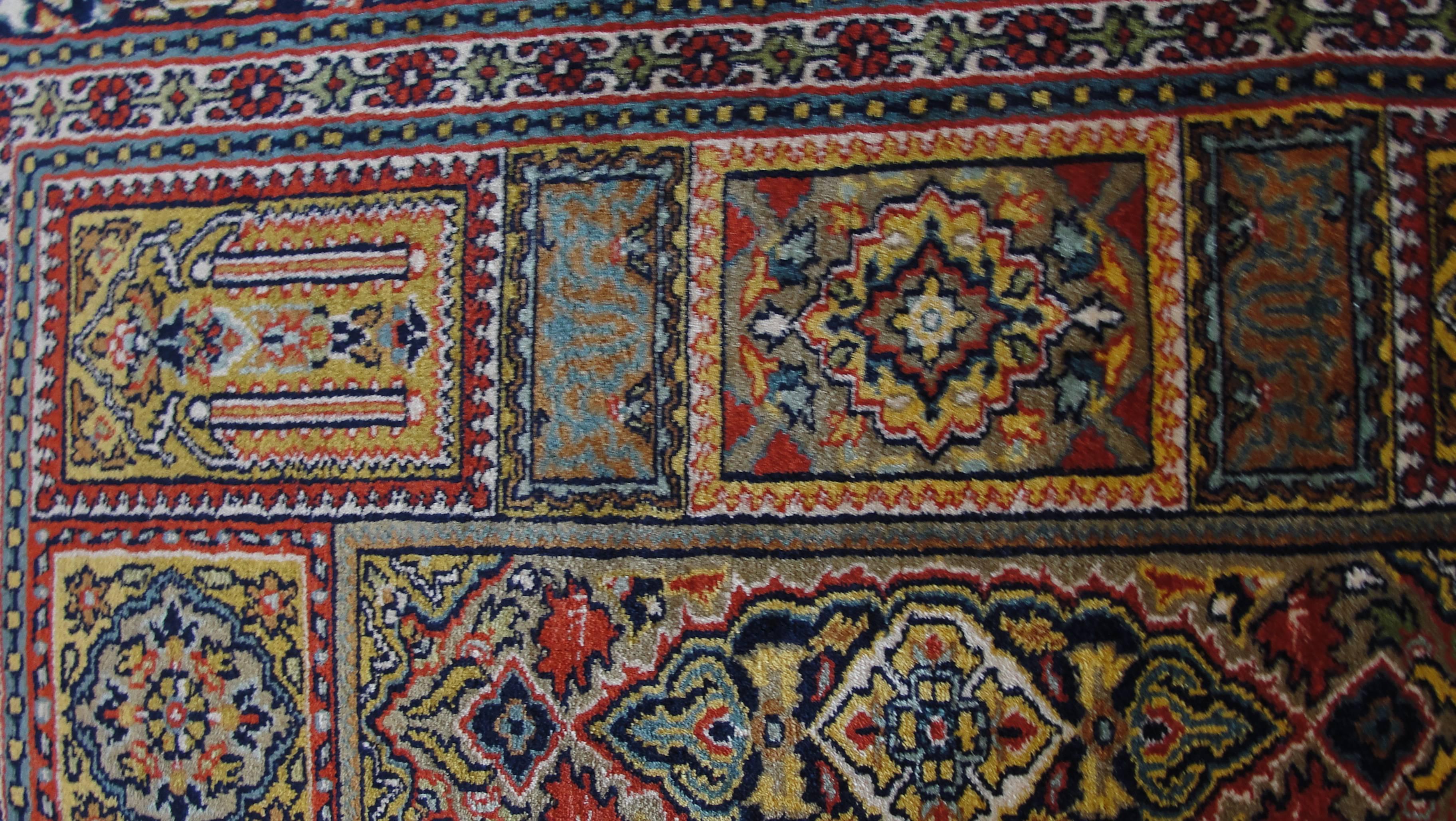 Late 20th Century Vintage Silk Turkish Rug