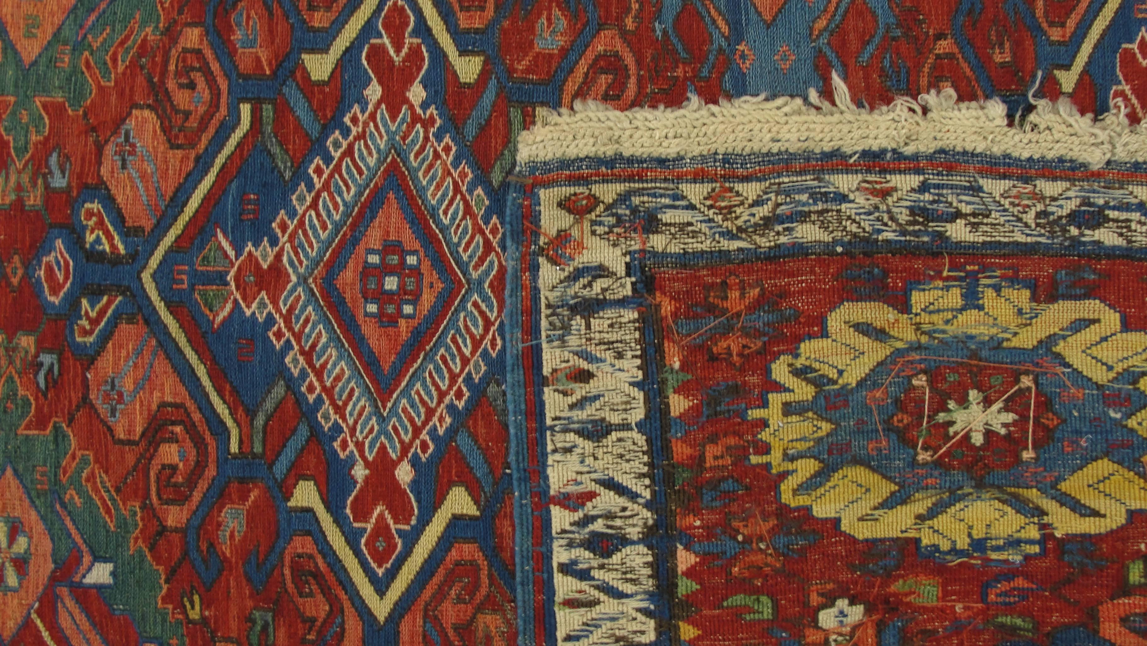 Sumak Antique Soumak Kilim Caucasian Rug For Sale