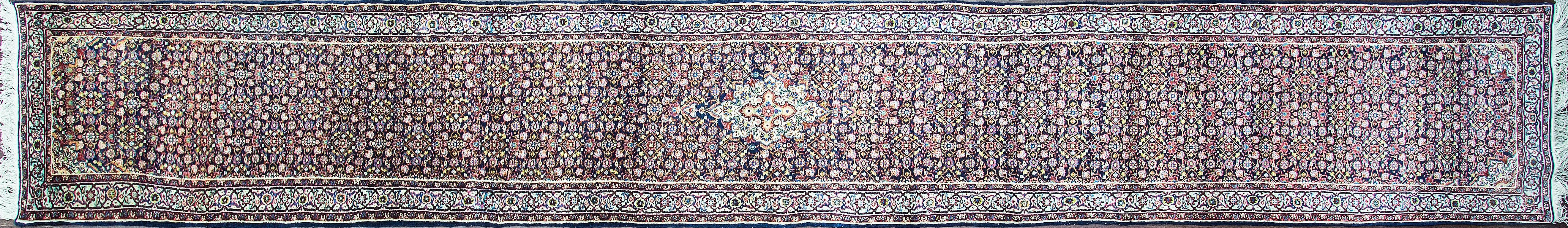 Vegetable dyed wool Persian Tabriz carpet.
Great combination of color and design.
The city of Tabriz is situated in North West Persia and it is one of the largest cities and also the capital in the province of Azerbaijan and was the earliest
