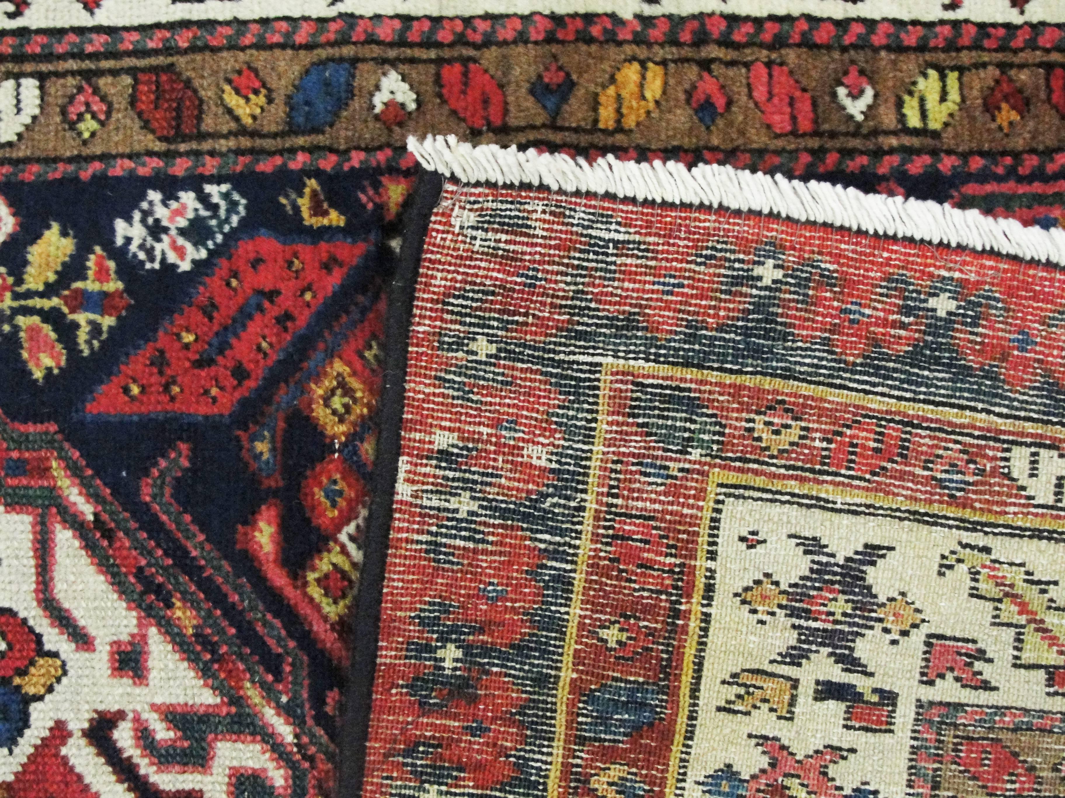 Hand-Woven Antique Persian Bakshaish Runner For Sale