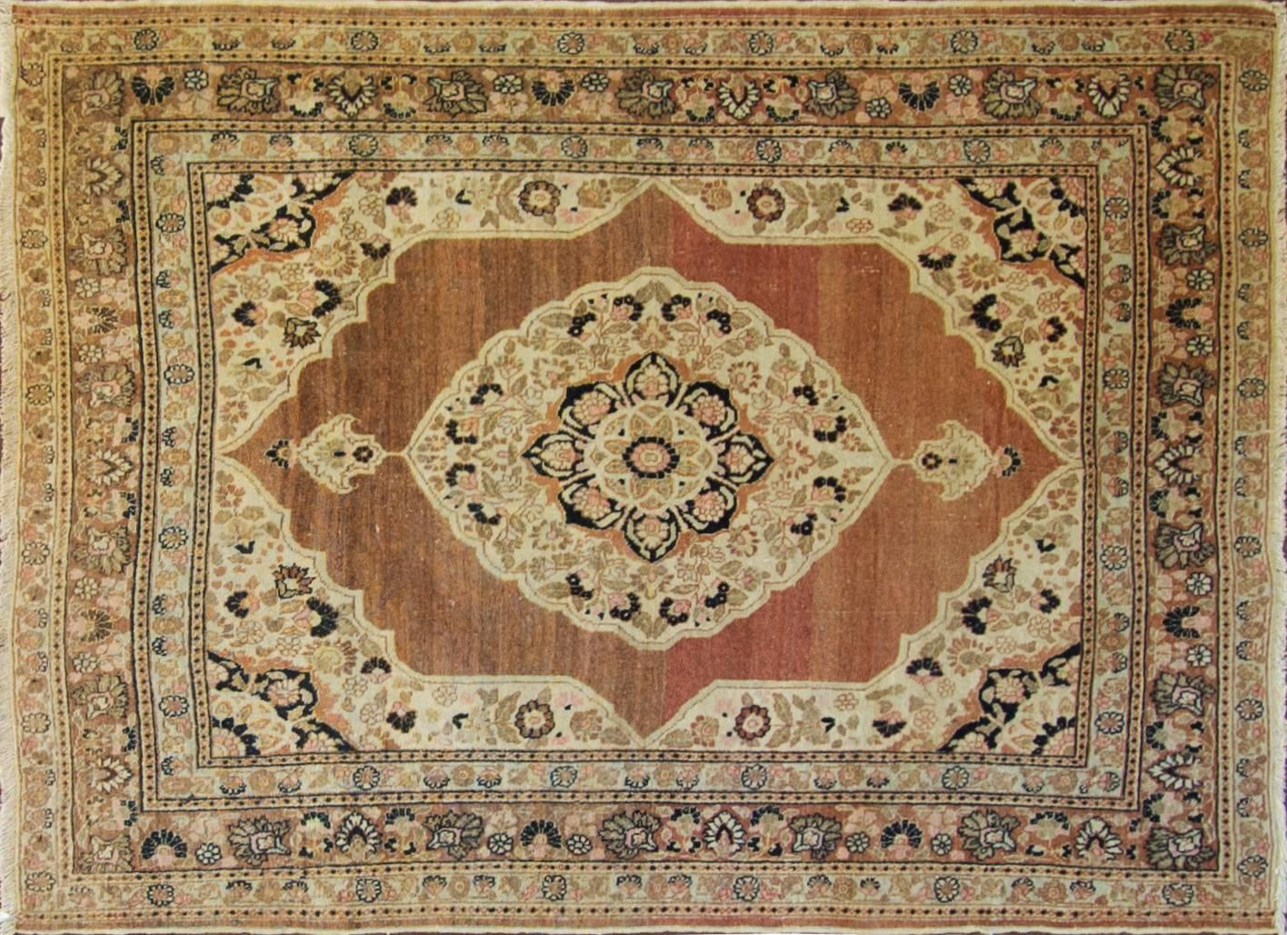 Tabriz carpets are distinguished by their excellent weave and by their remarkable adherence to the classical traditions of Persian rug design. The city of Tabriz, was the earliest capital of the Safavid dynasty. One of the most important figures in