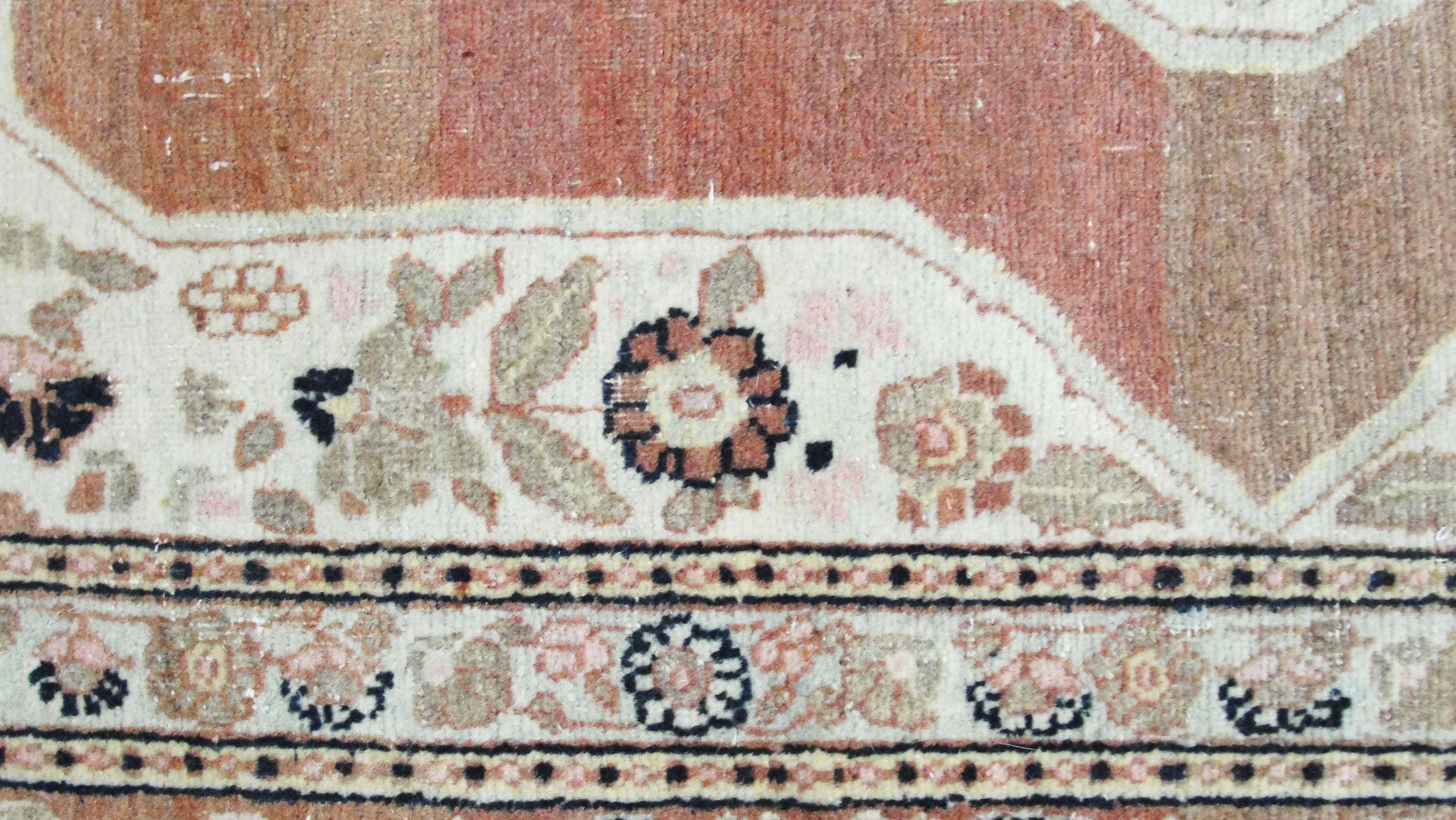 20th Century Antique Persian Tabriz Hajji Rug, 4'1