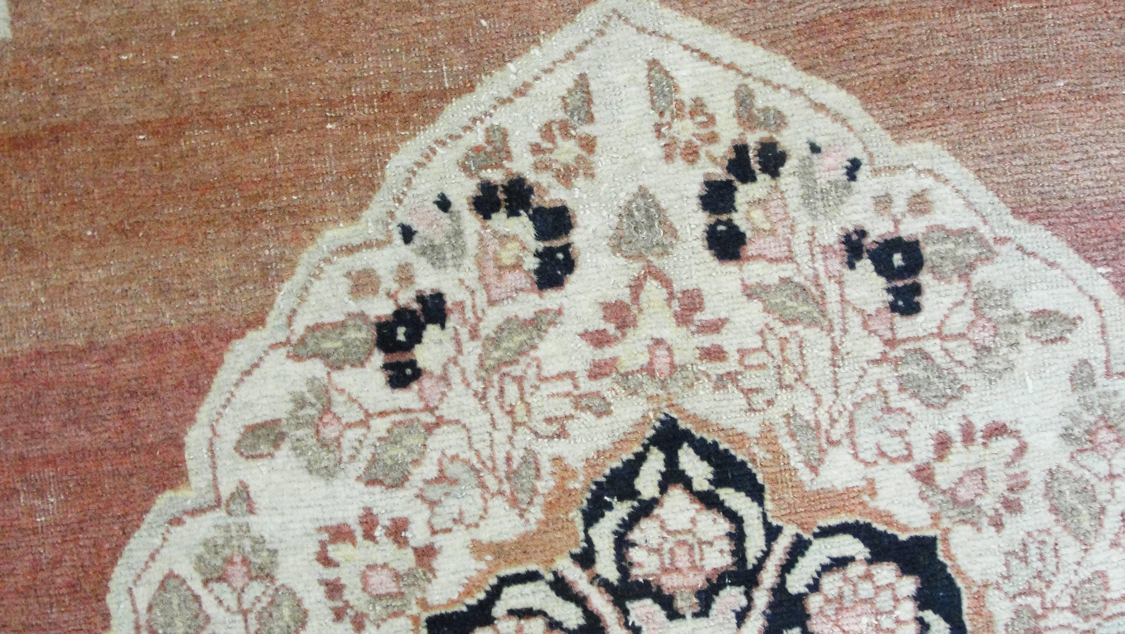 Wool Antique Persian Tabriz Hajji Rug, 4'1