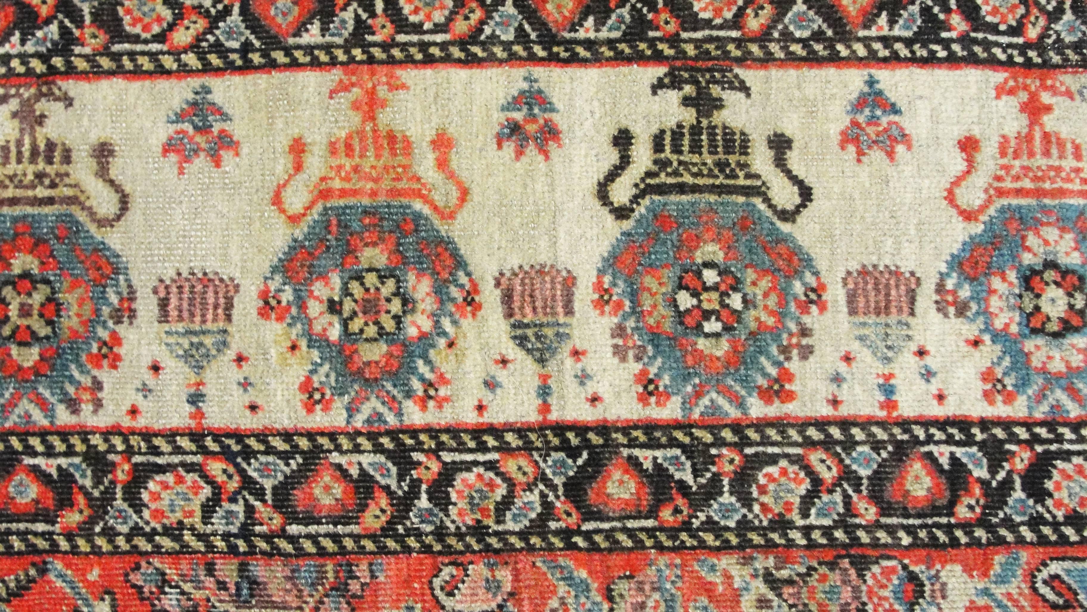 Hand-Woven Antique Persian Zel-I-Sultan Rug, 4' x 6'7