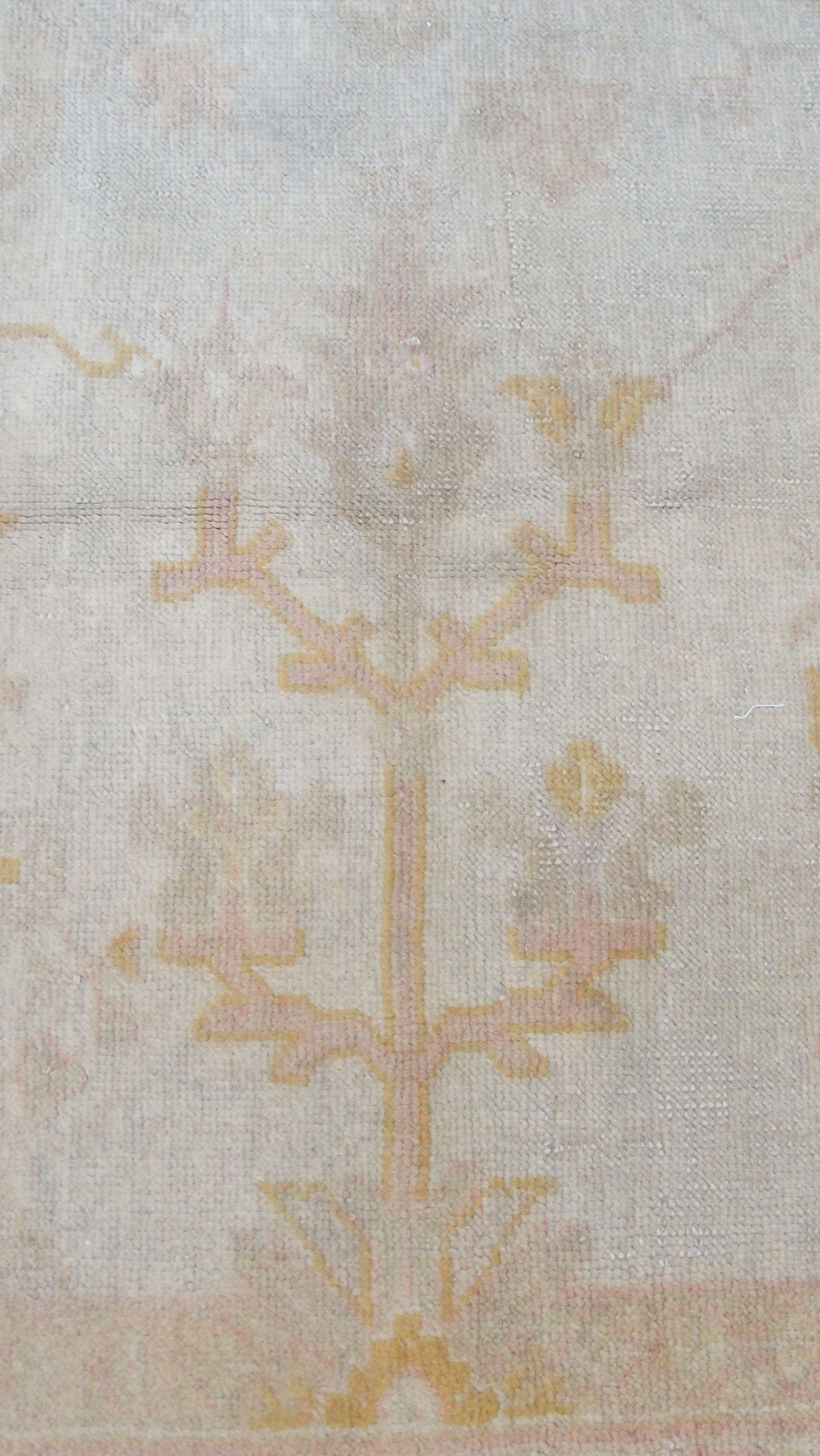 19th Century Antique Oushak Carpet, Muted  colors 11'7