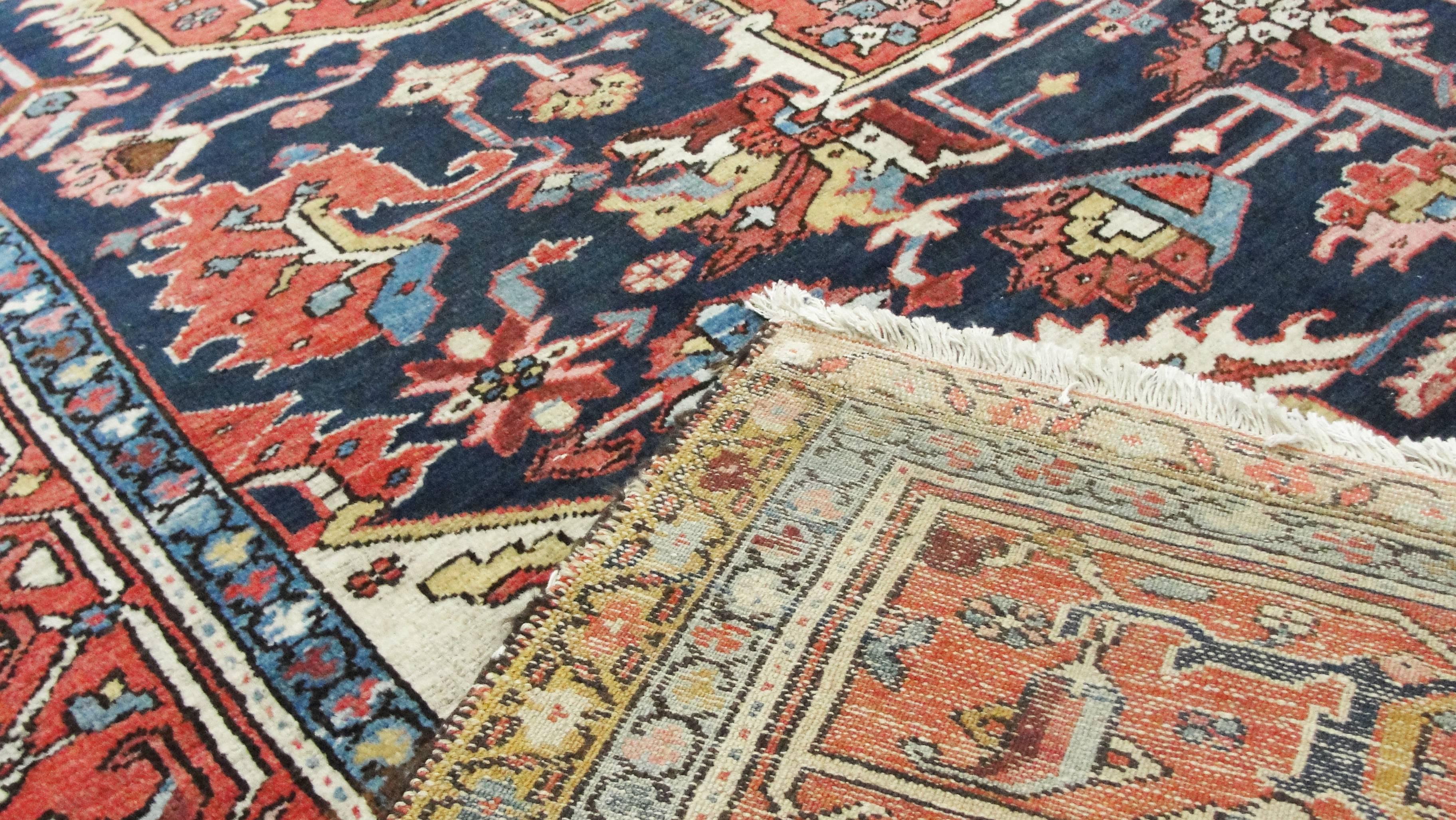 Heriz Serapi Antique Serapi/ Karajah Baft Carpet For Sale