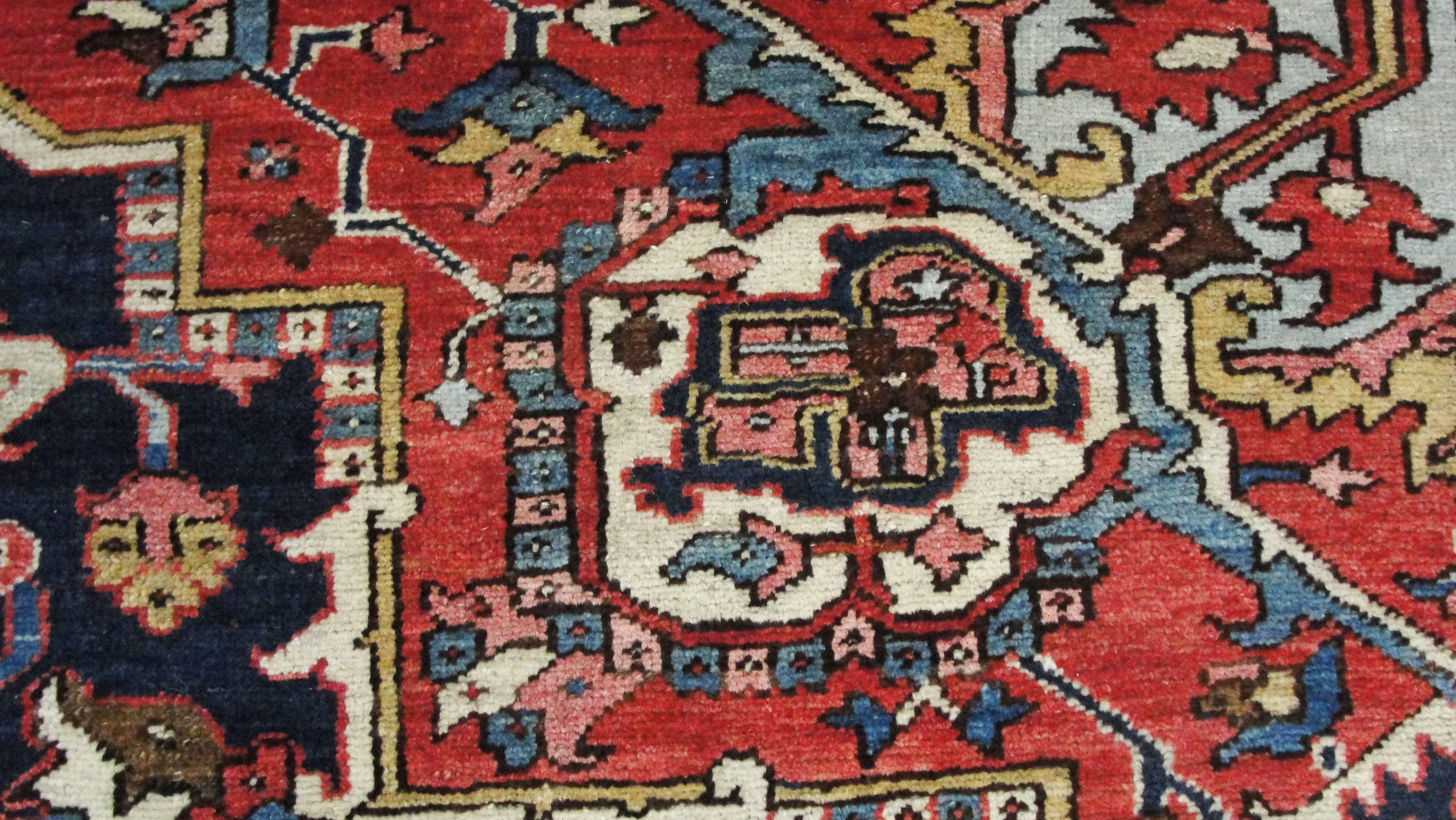 19th Century Antique Serapi/ Karajah Baft Carpet For Sale